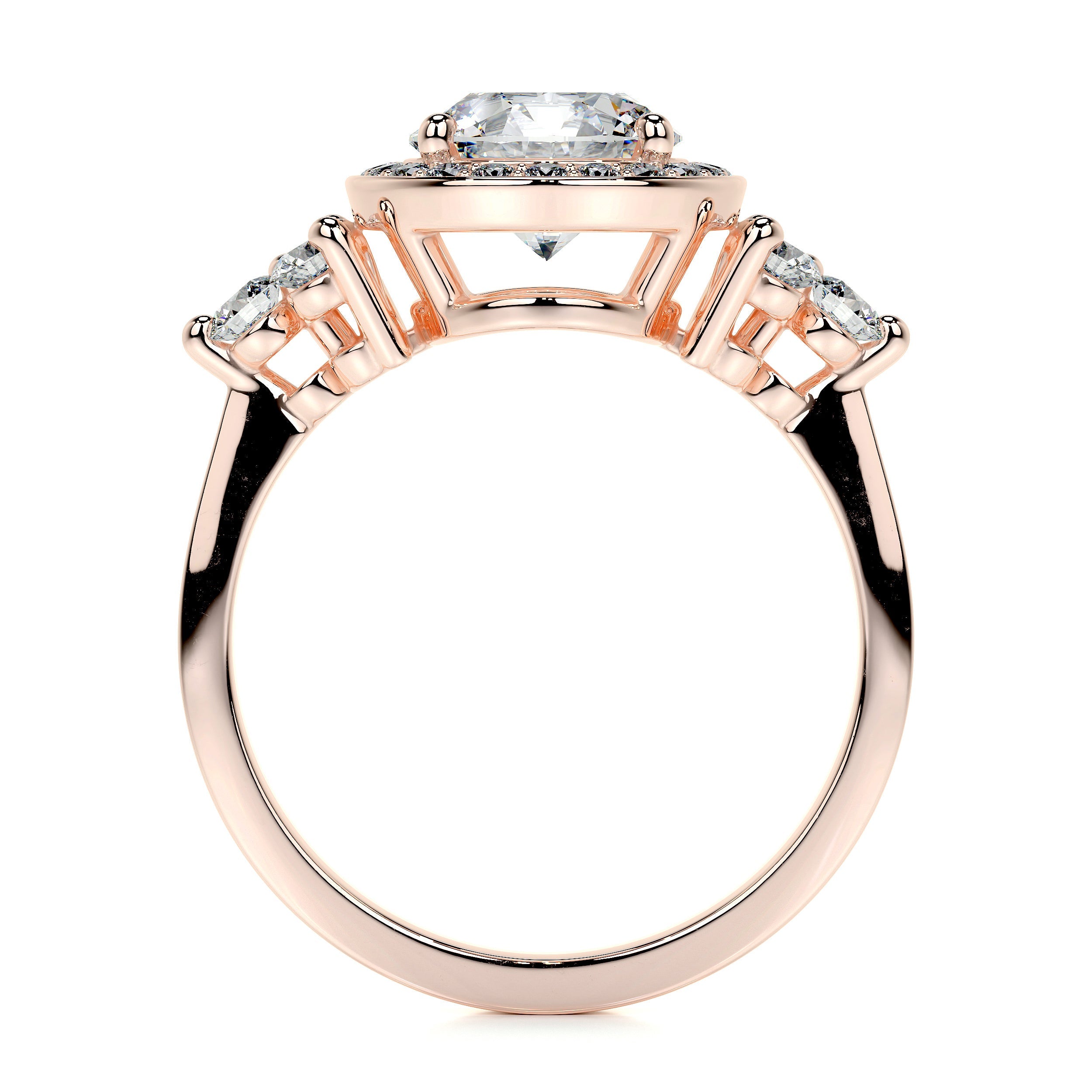 Ivy Vintage Lab Grown Diamond Ring (2 Carat) -14K Rose Gold