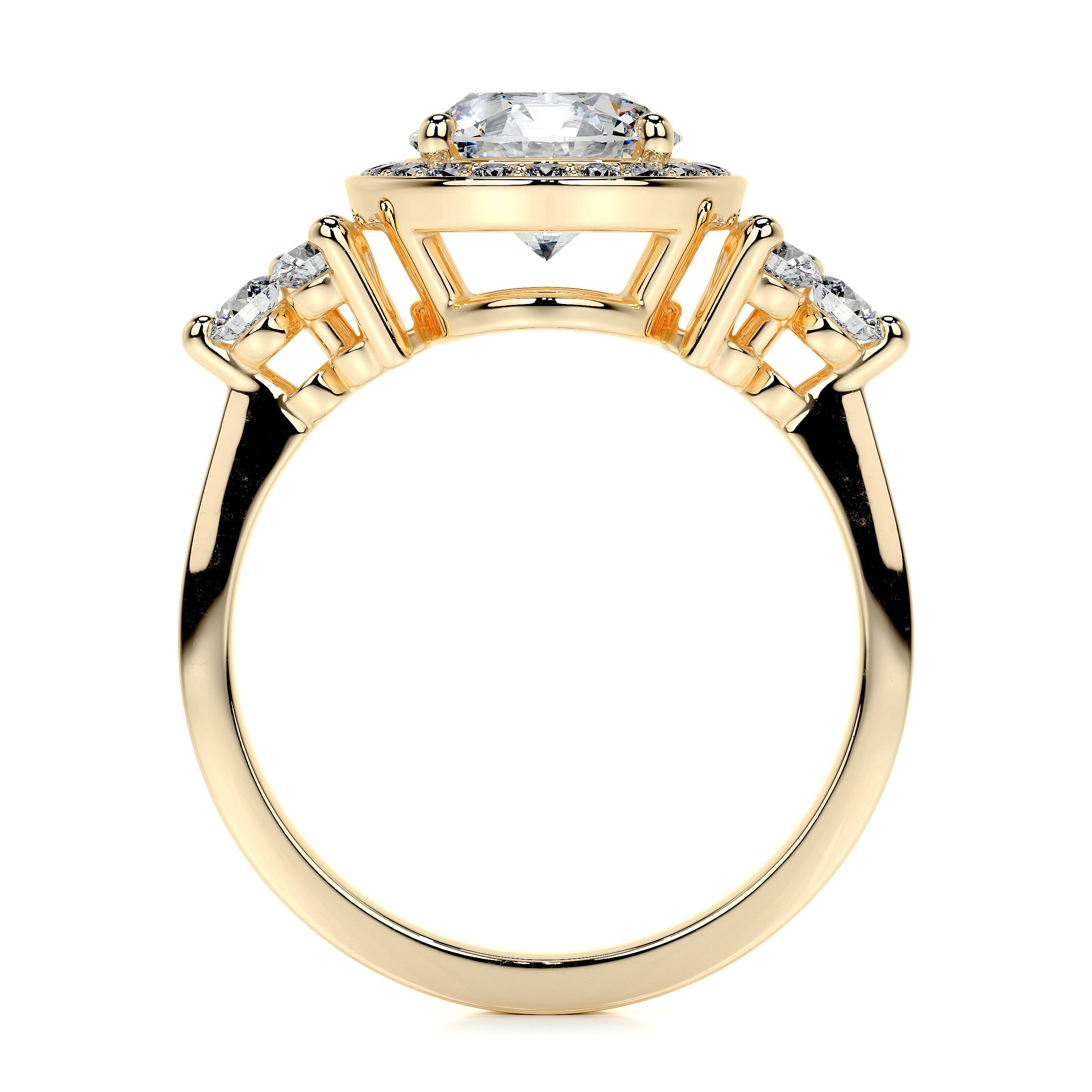 Ivy Vintage Lab Grown Diamond Ring (2 Carat) -18K Yellow Gold