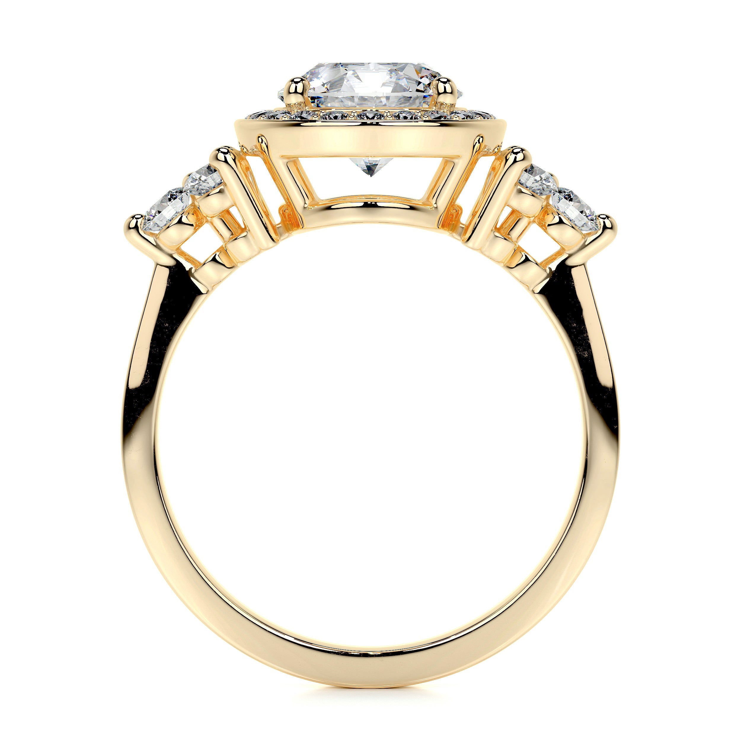 Ivy Vintage Lab Grown Diamond Ring   (2 Carat) -18K Yellow Gold