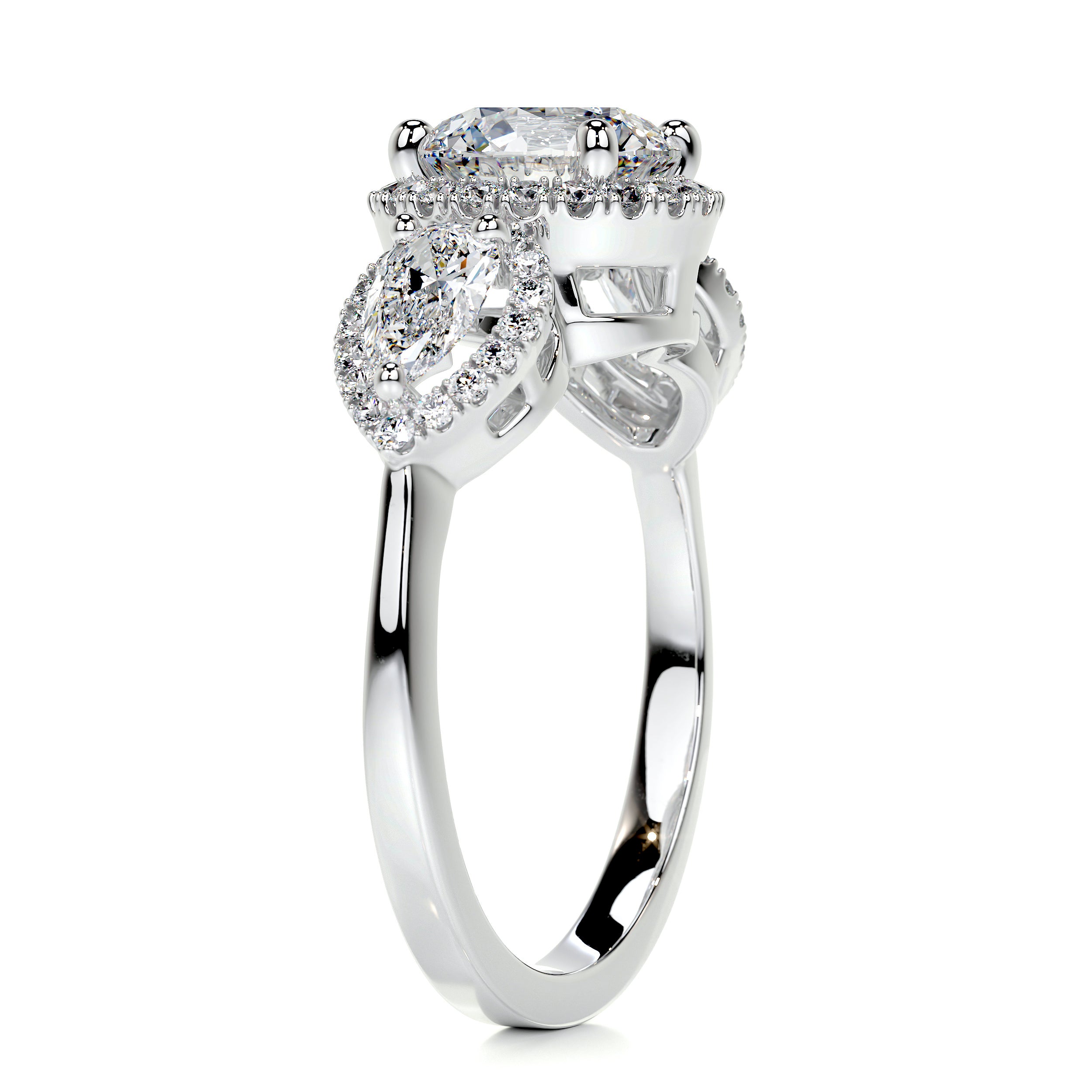 Glory Diamond Engagement Ring -18K White Gold