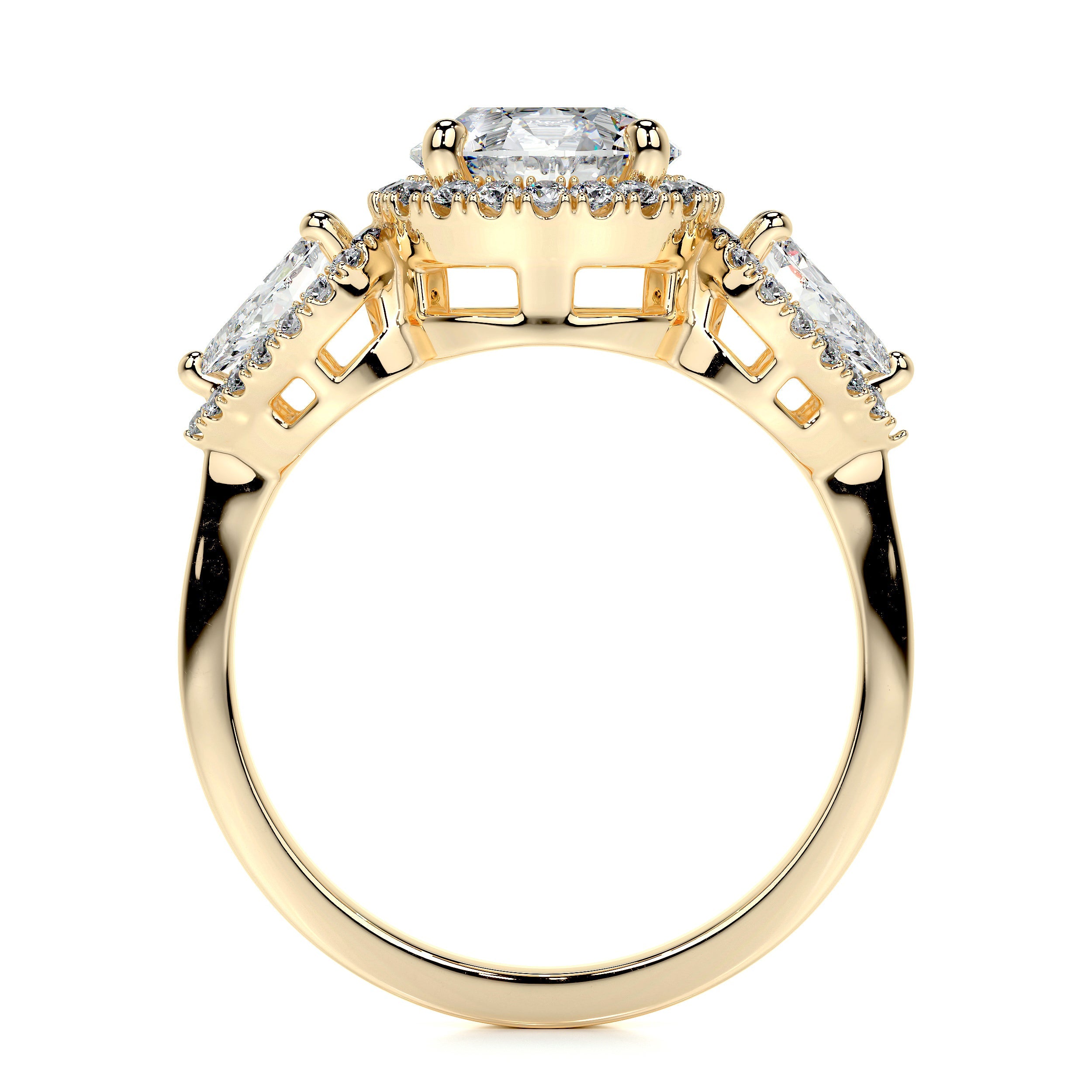 Glory Lab Grown Diamond Ring   (2.5 Carat) -18K Yellow Gold