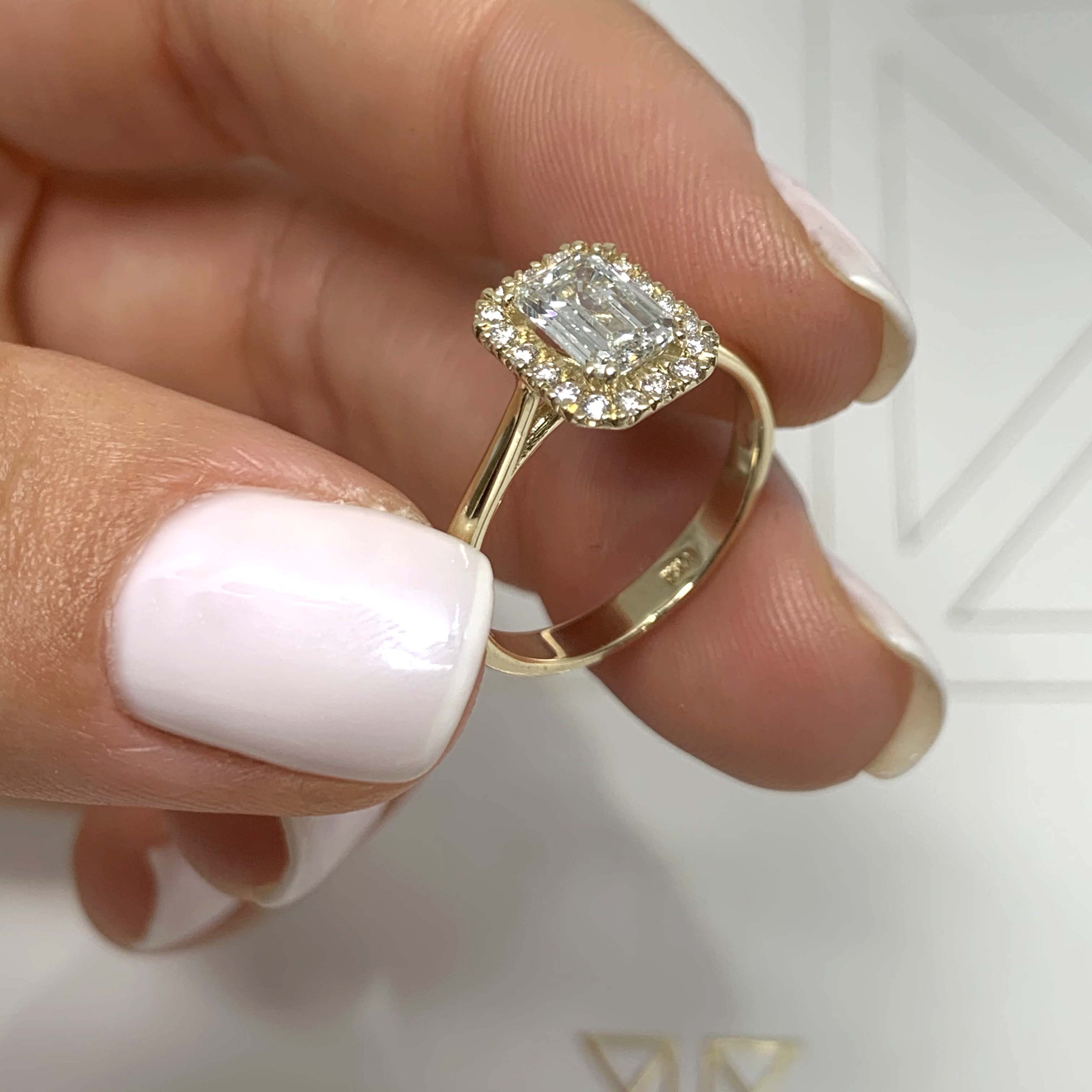 Vanessa Lab Grown Diamond Ring -18K Yellow Gold