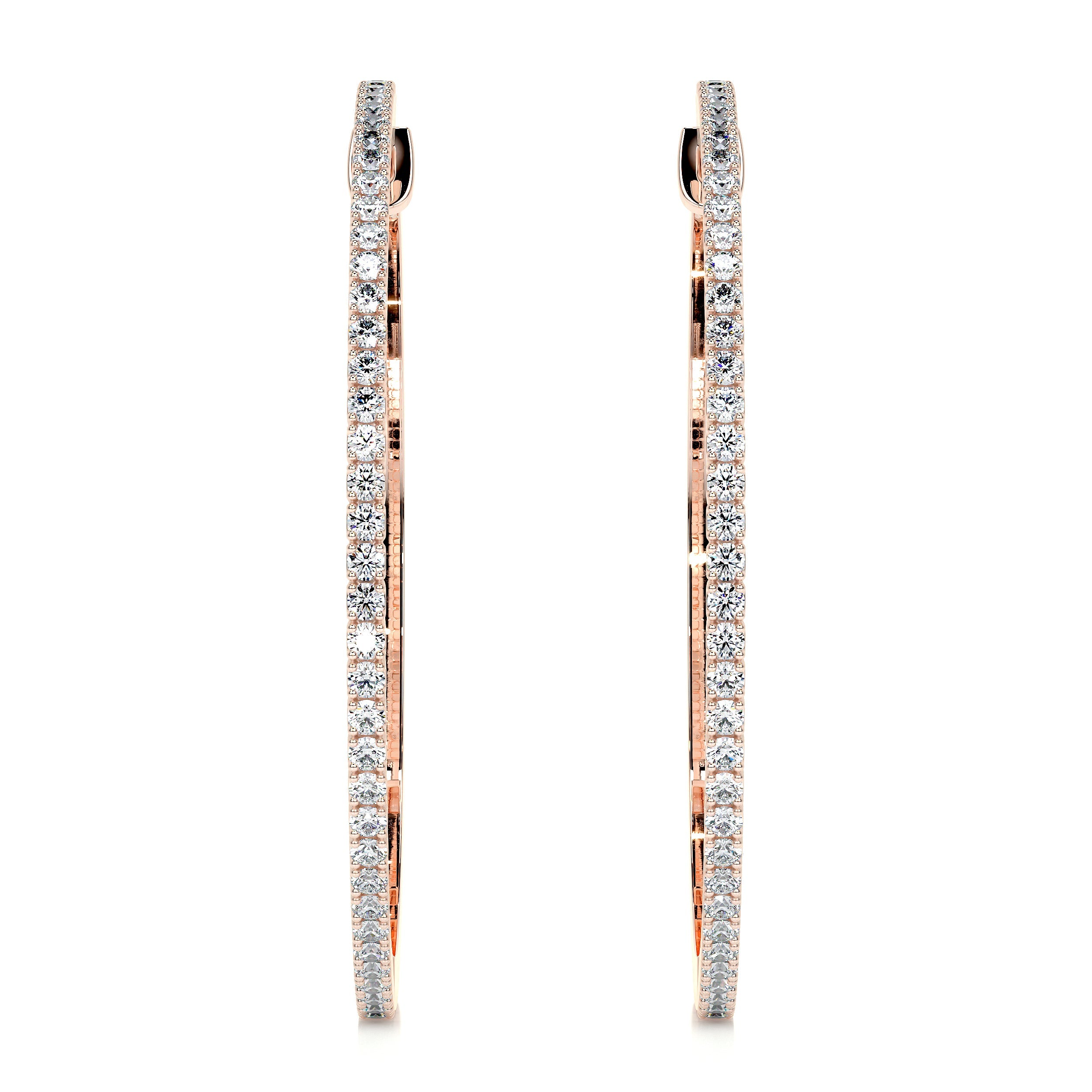 Cali Hoop Lab Grown Diamond Earrings (0.6 Carat) -14K Rose Gold