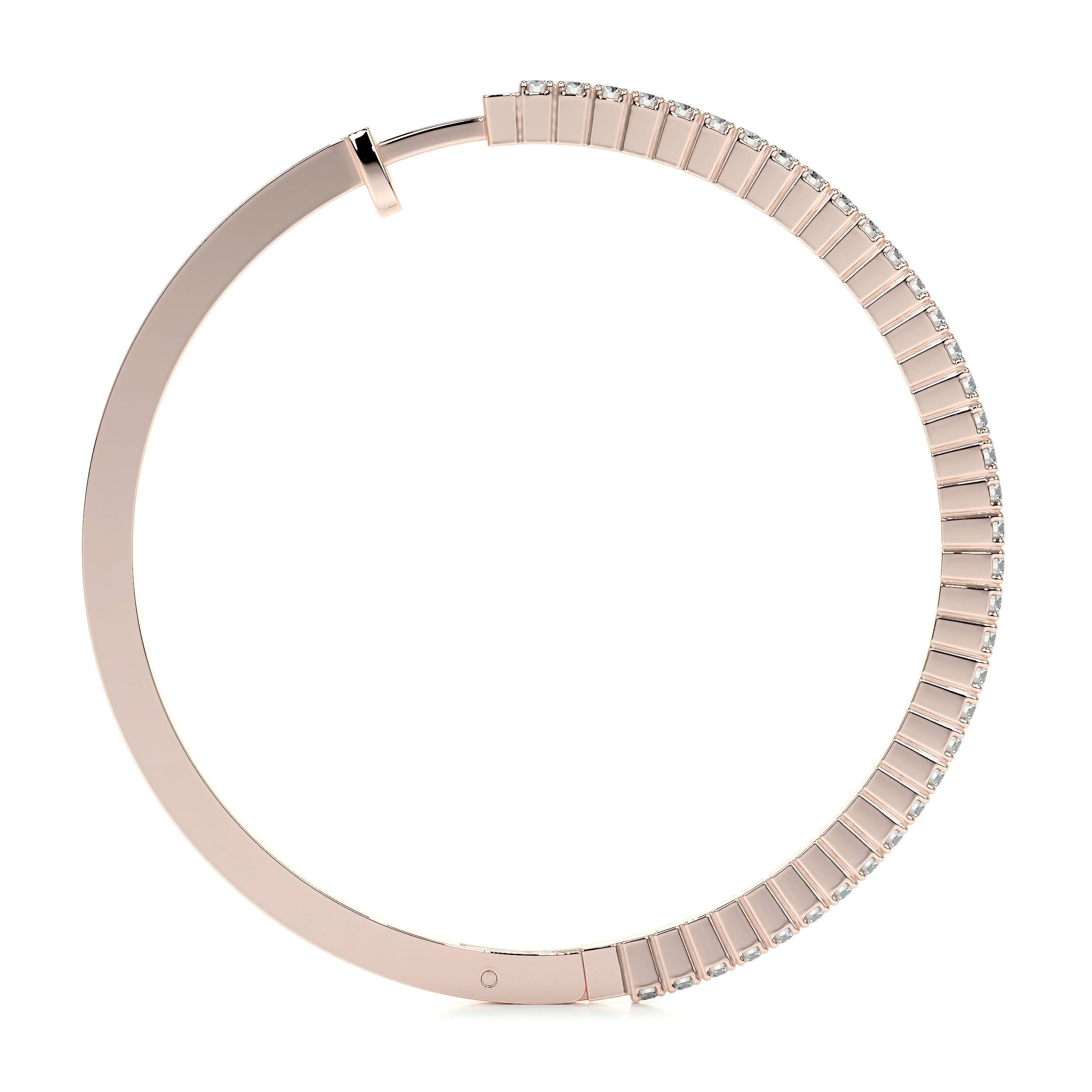 Cali Hoop Diamonds Earrings (0.6 Carat) -14K Rose Gold