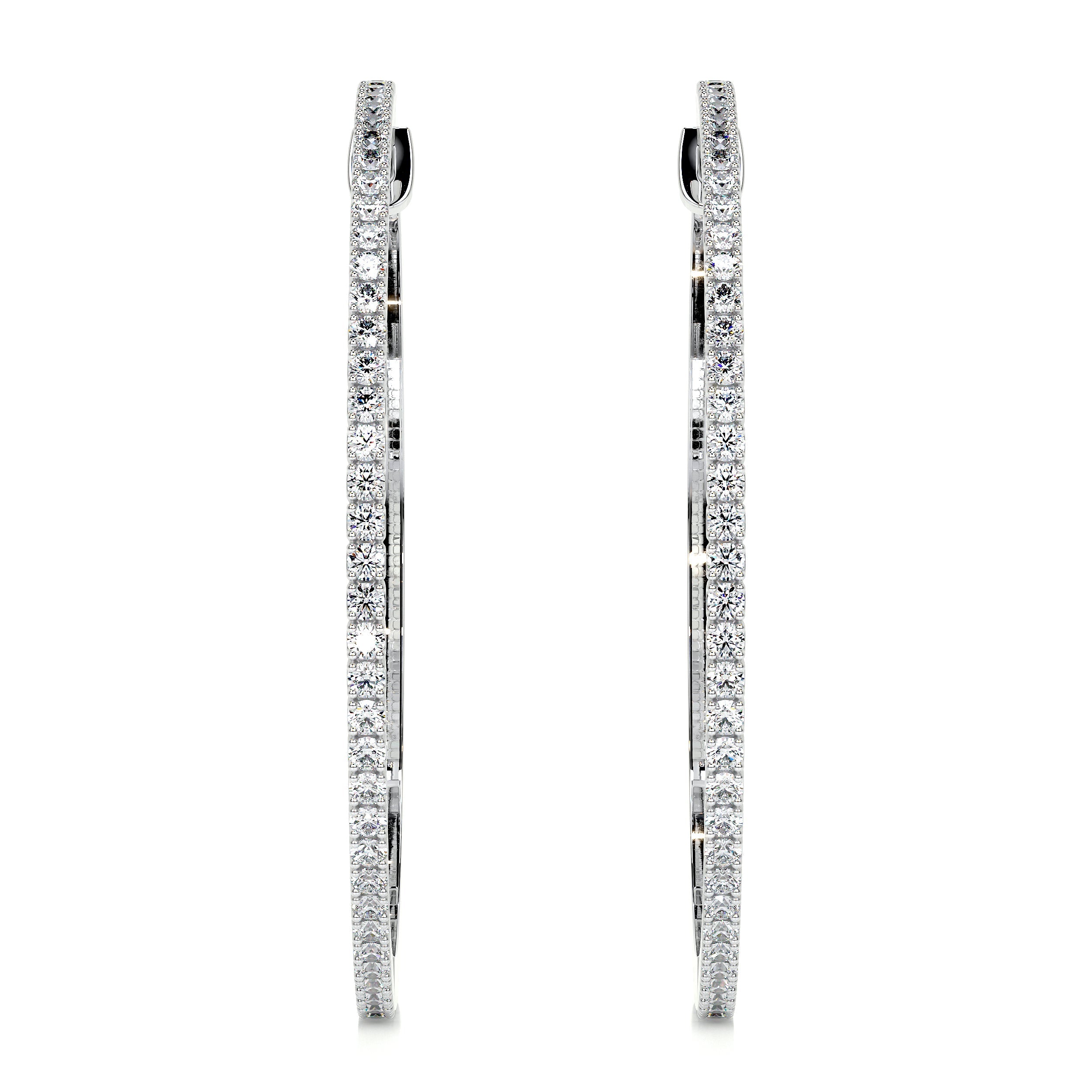 Cali Hoop Lab Grown Diamond Earrings (0.6 Carat) -14K White Gold