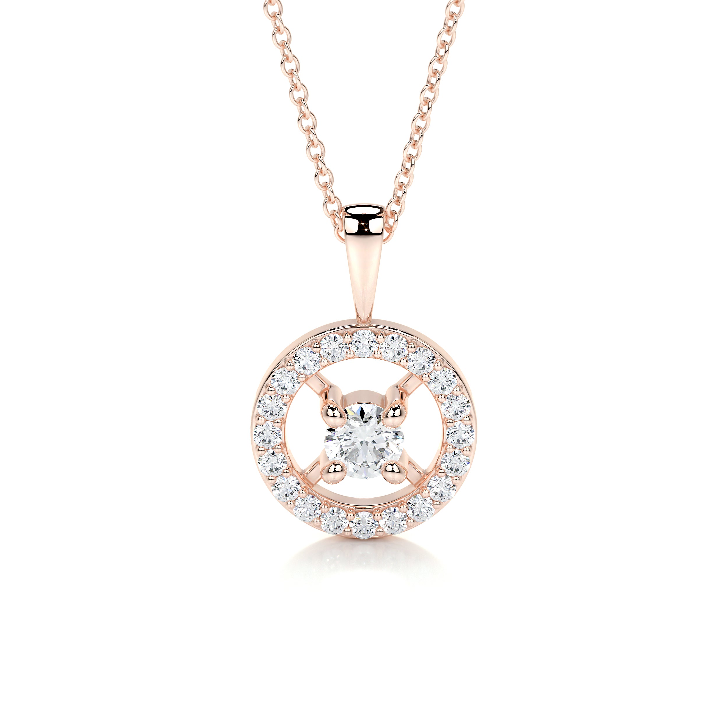 Aspen Diamond Pendant (0.6 Carat) -14K Rose Gold