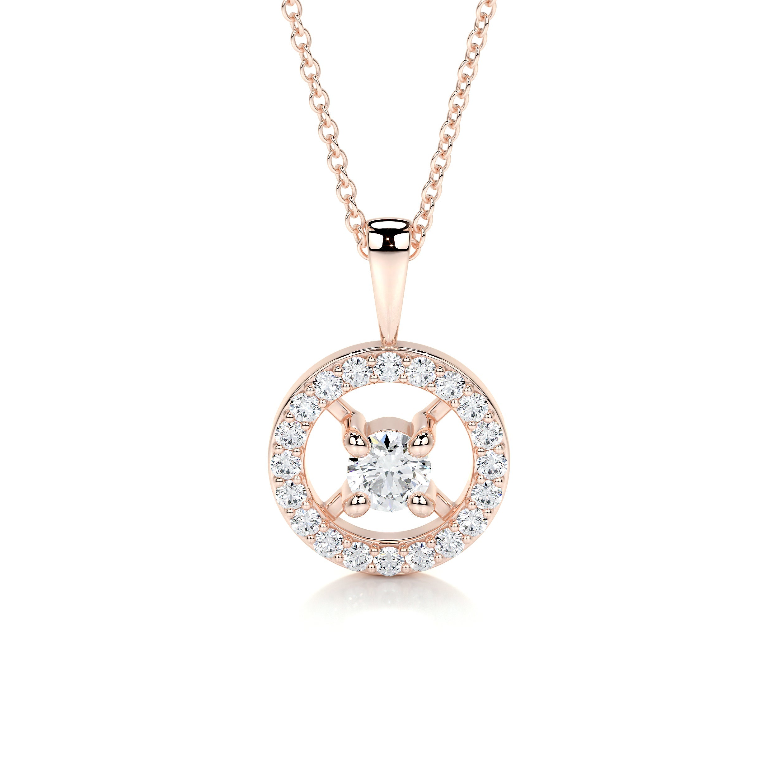 Aspen Lab Grown Diamond Pendant (0.6 Carat) -14K Rose Gold