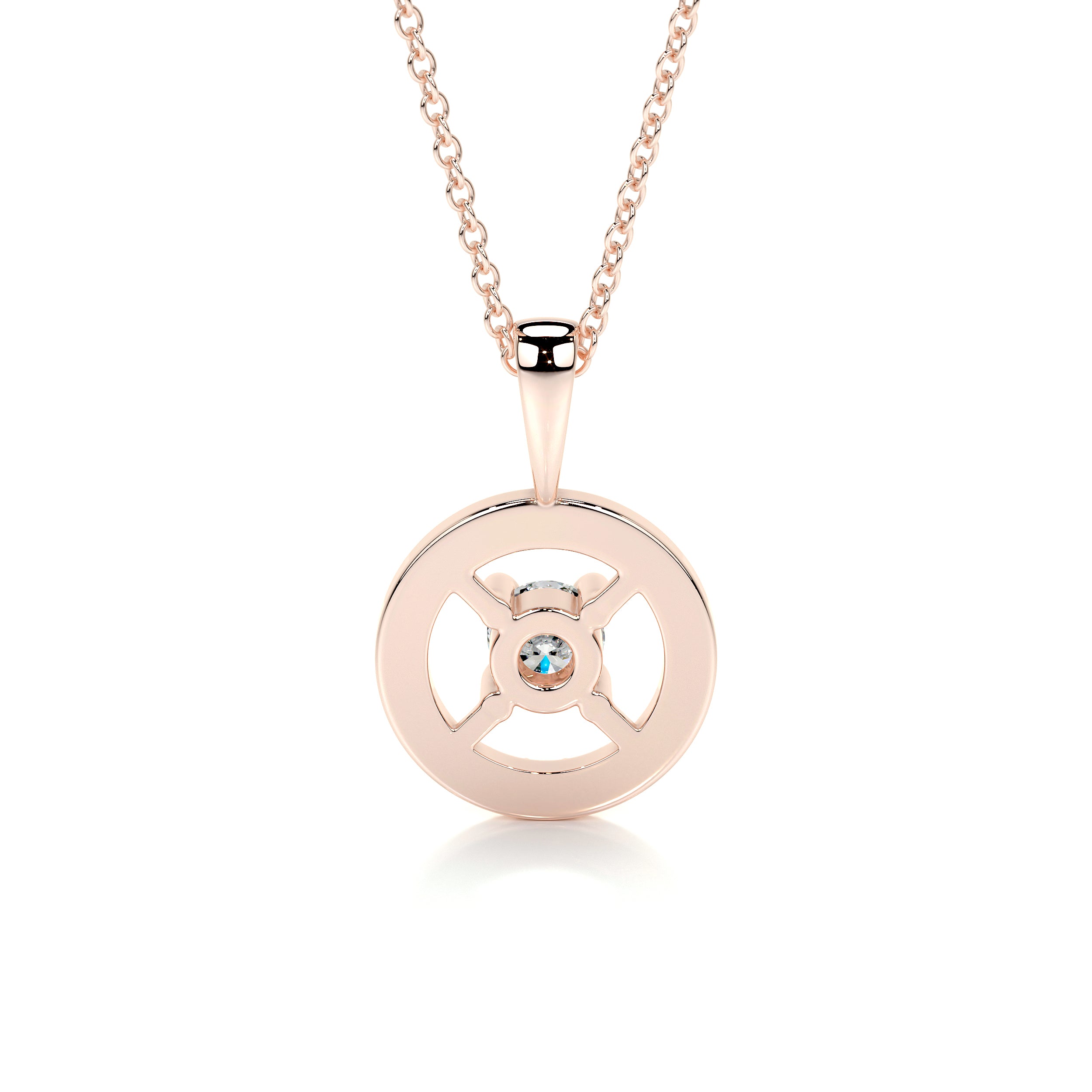 Aspen Diamond Pendant (0.6 Carat) -14K Rose Gold