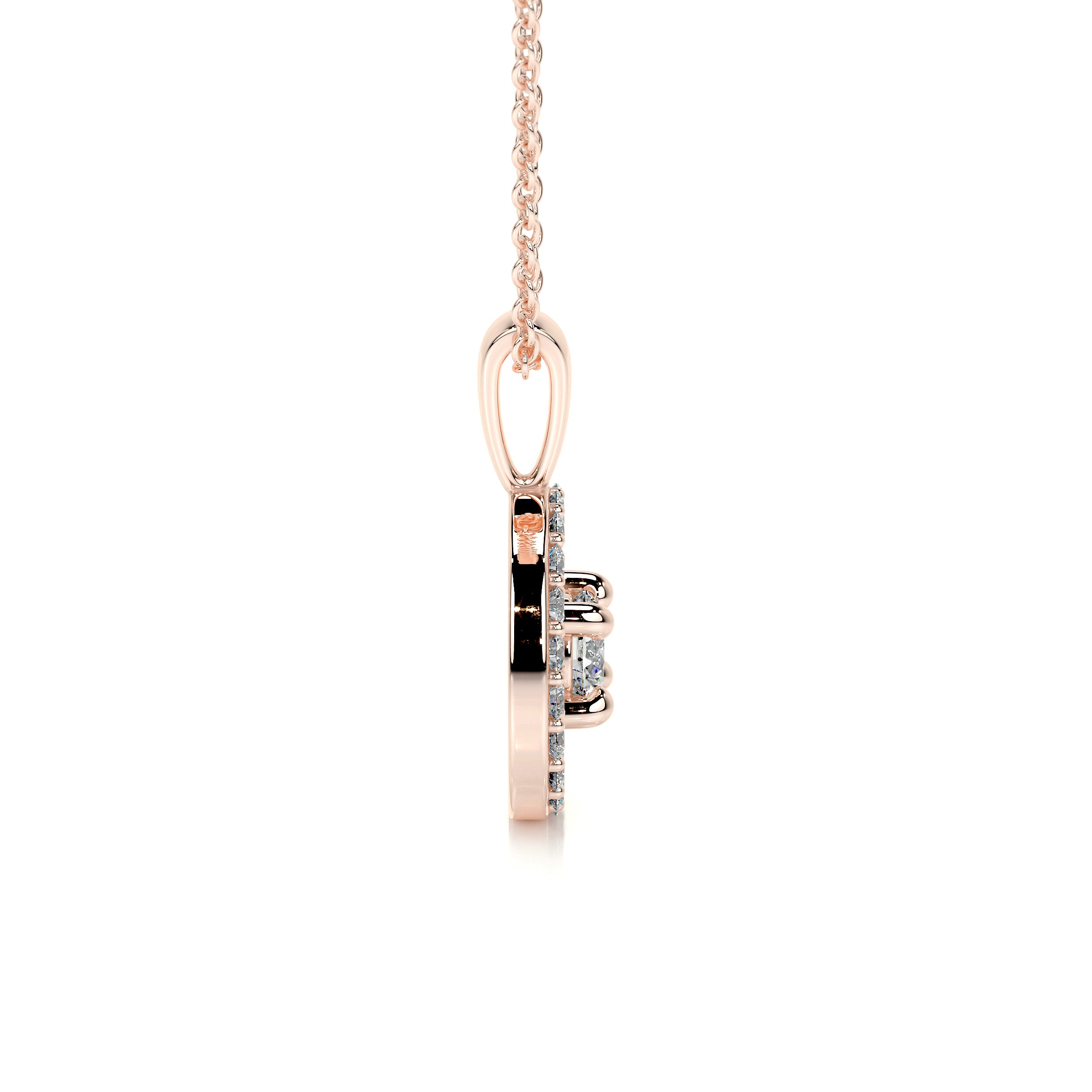 Aspen Diamond Pendant (0.6 Carat) -14K Rose Gold