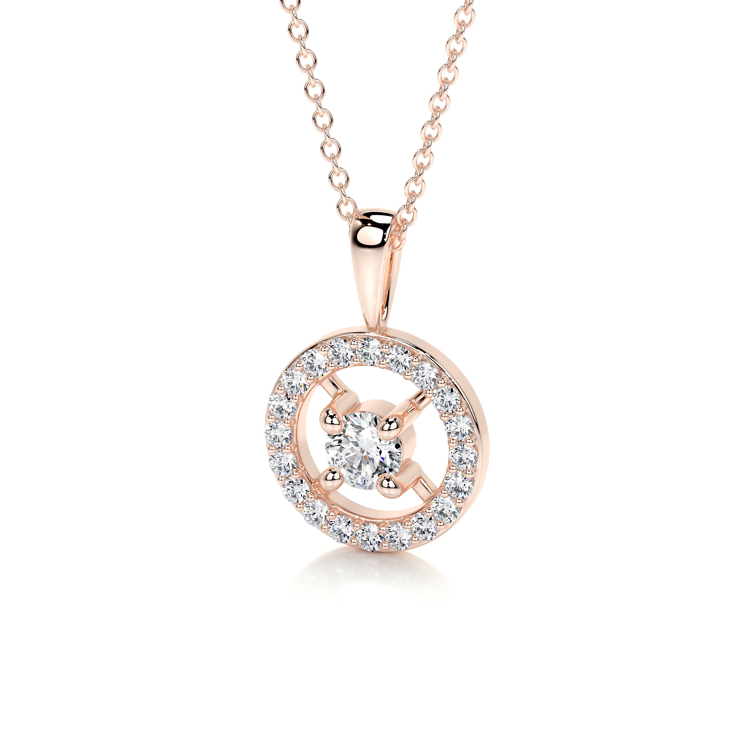 Aspen Lab Grown Diamond Pendant (0.6 Carat) -14K Rose Gold