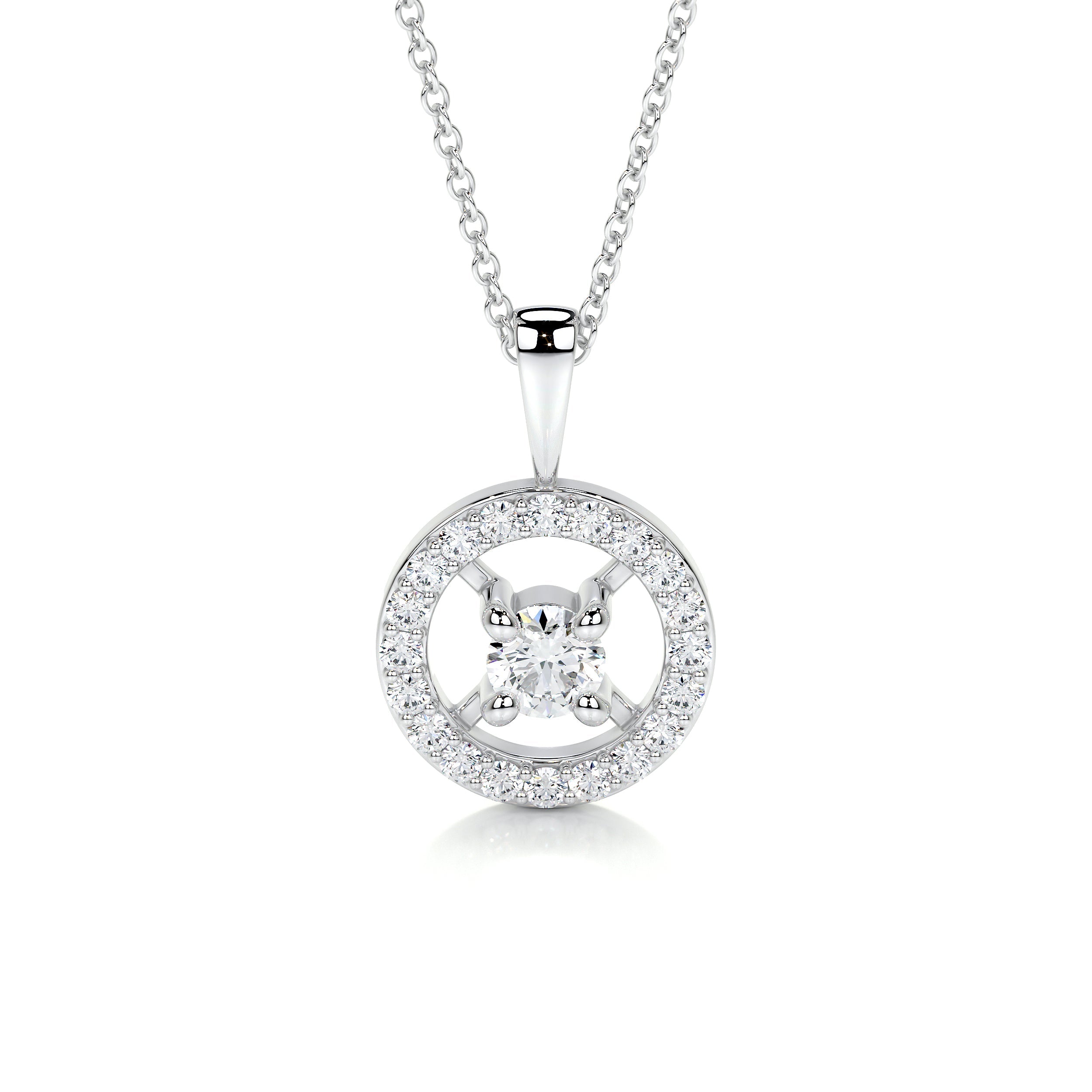 Aspen Lab Grown Diamond Pendant (0.6 Carat) -14K White Gold