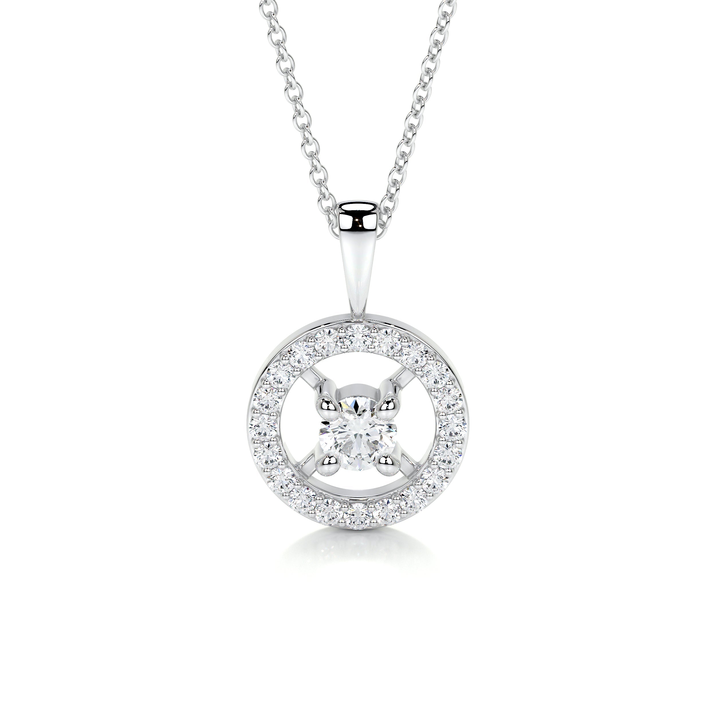 Aspen Lab Grown Diamond Pendant   (0.6 Carat) -14K White Gold