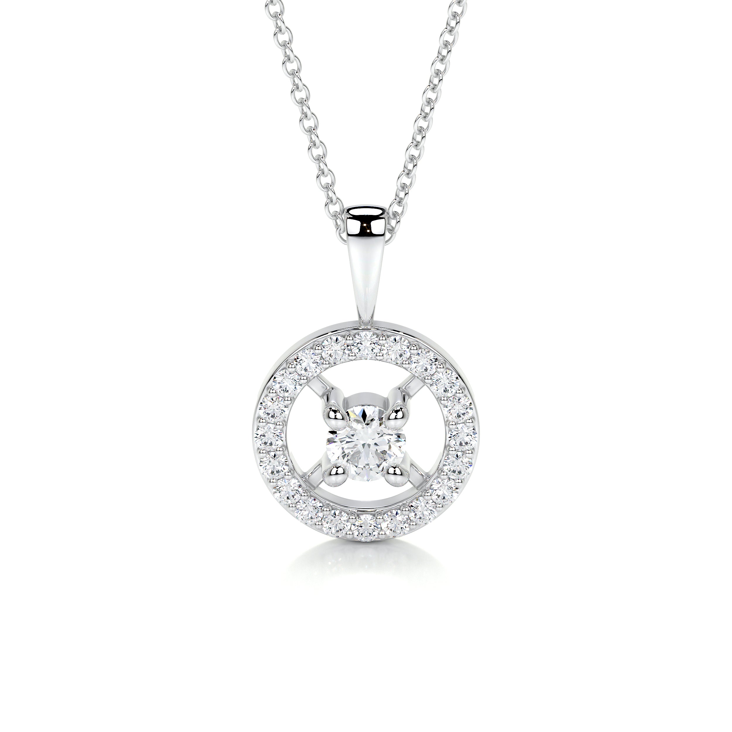 Aspen Diamond Pendant (0.6 Carat) -14K White Gold