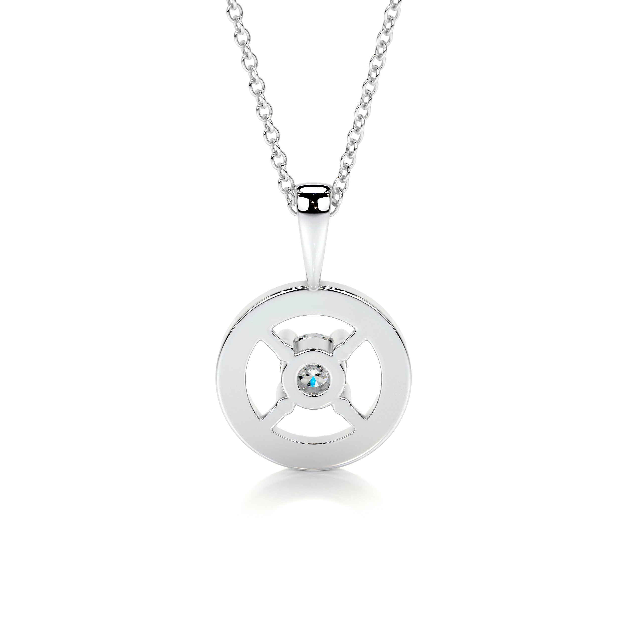 Aspen Diamond Pendant (0.6 Carat) -14K White Gold