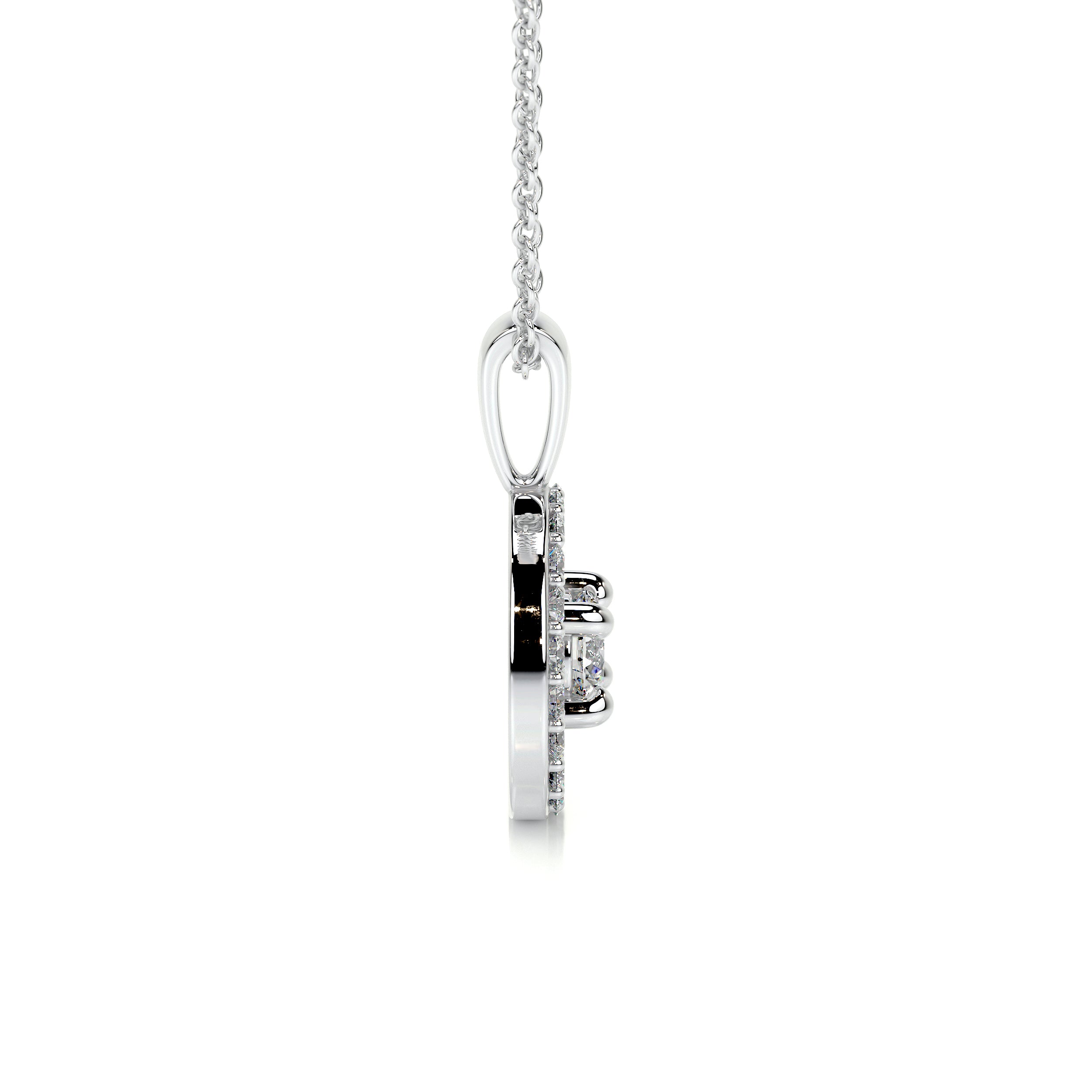 Aspen Diamond Pendant (0.6 Carat) -14K White Gold