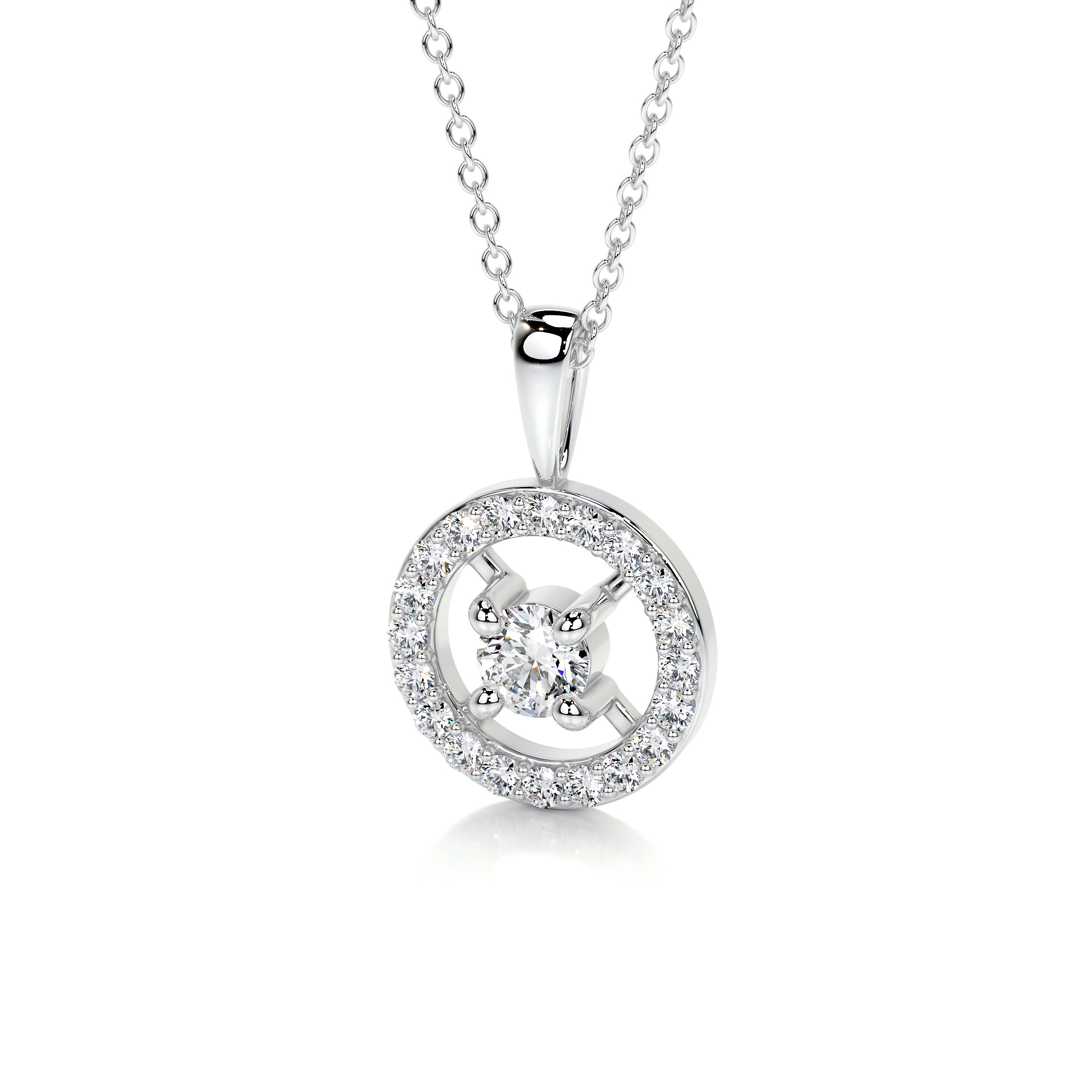Aspen Lab Grown Diamond Pendant (0.6 Carat) -14K White Gold