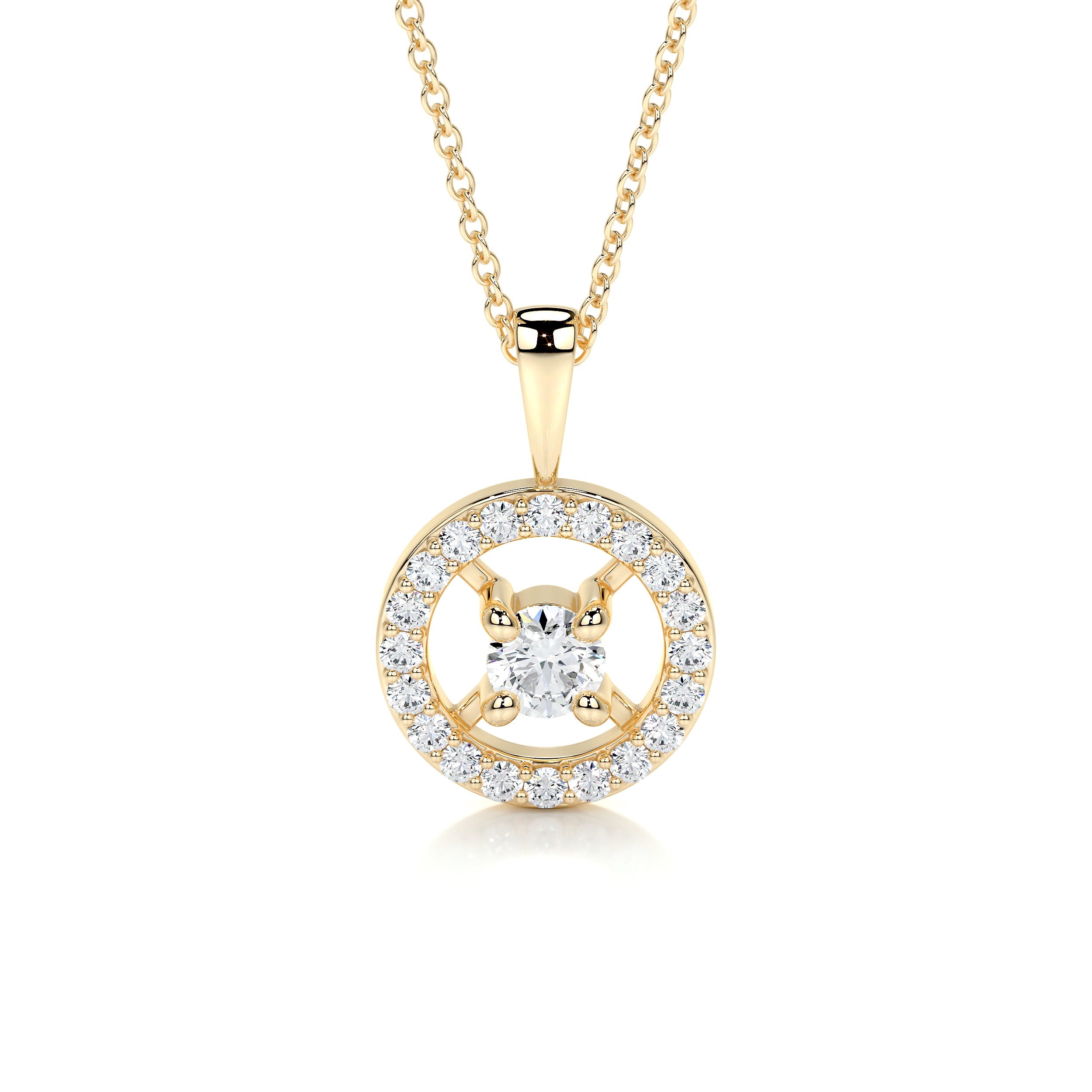 Aspen Lab Grown Diamond Pendant (0.6 Carat) -18K Yellow Gold