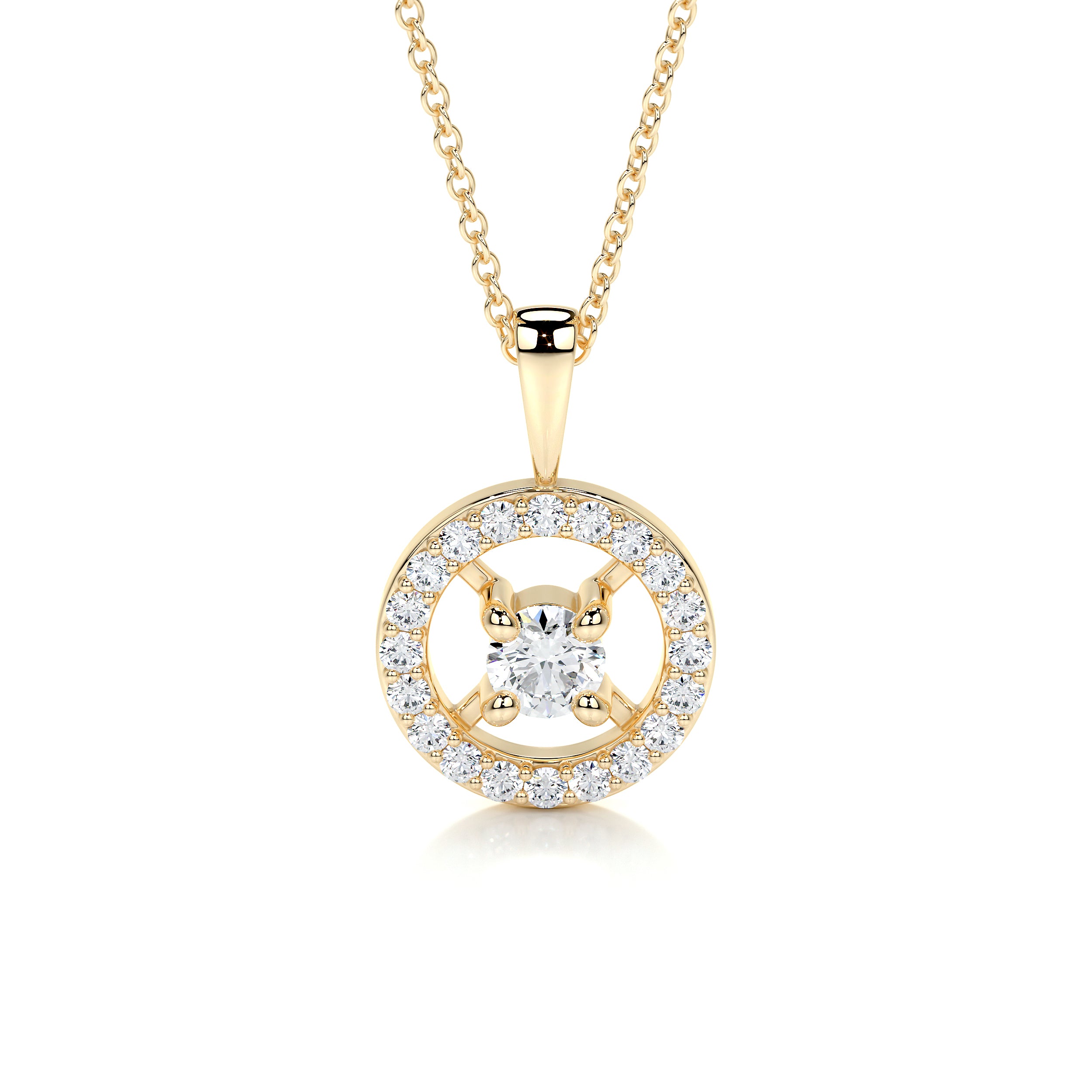 Aspen Diamond Pendant (0.6 Carat) -18K Yellow Gold