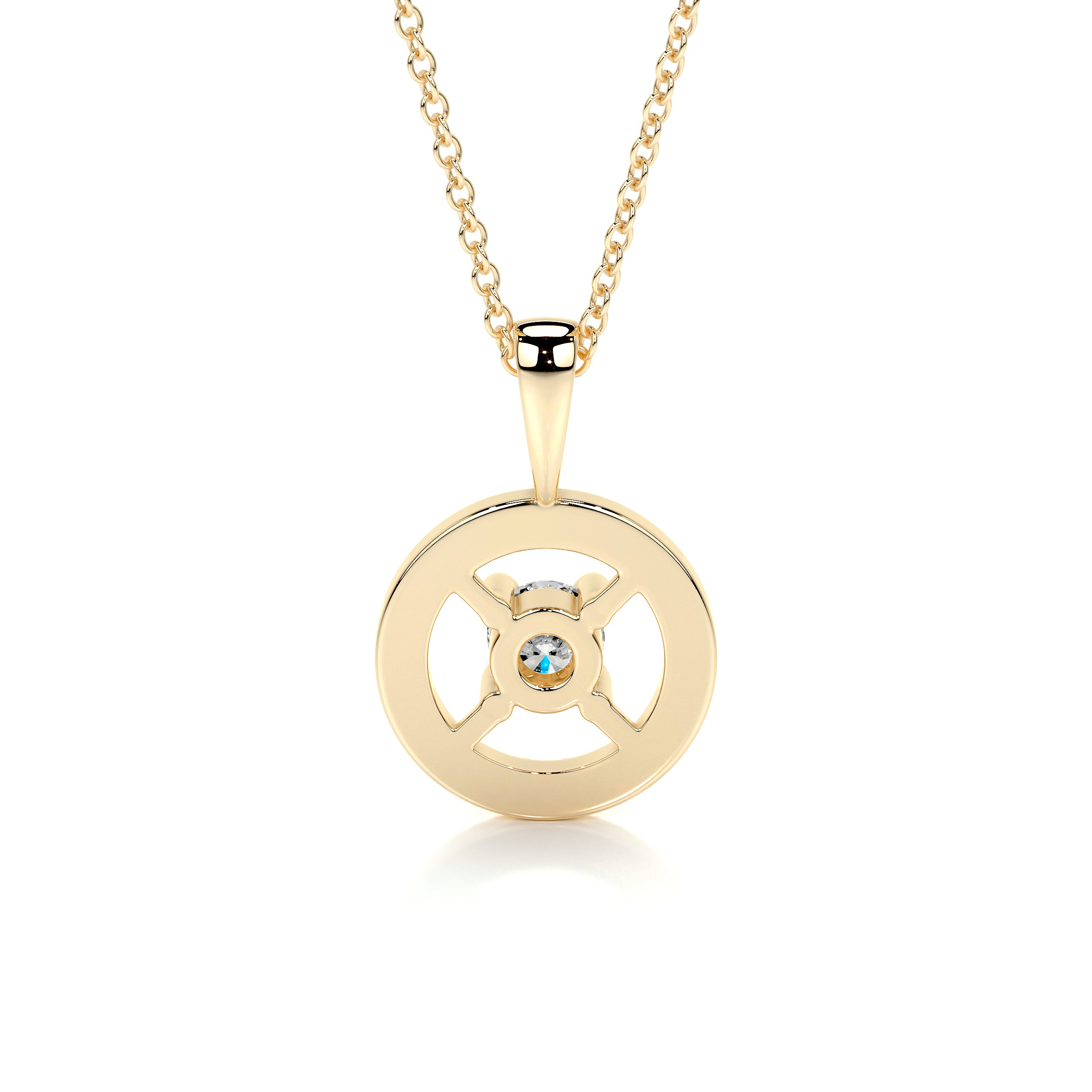 Aspen Diamond Pendant (0.6 Carat) -18K Yellow Gold