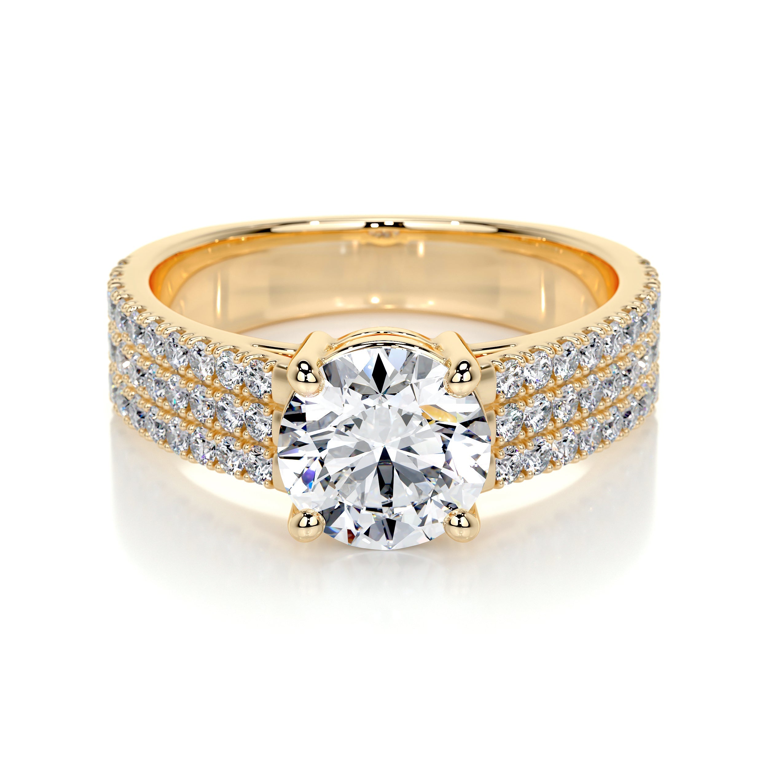Jillian Lab Grown Diamond Ring (2.1 Carat) -18K Yellow Gold