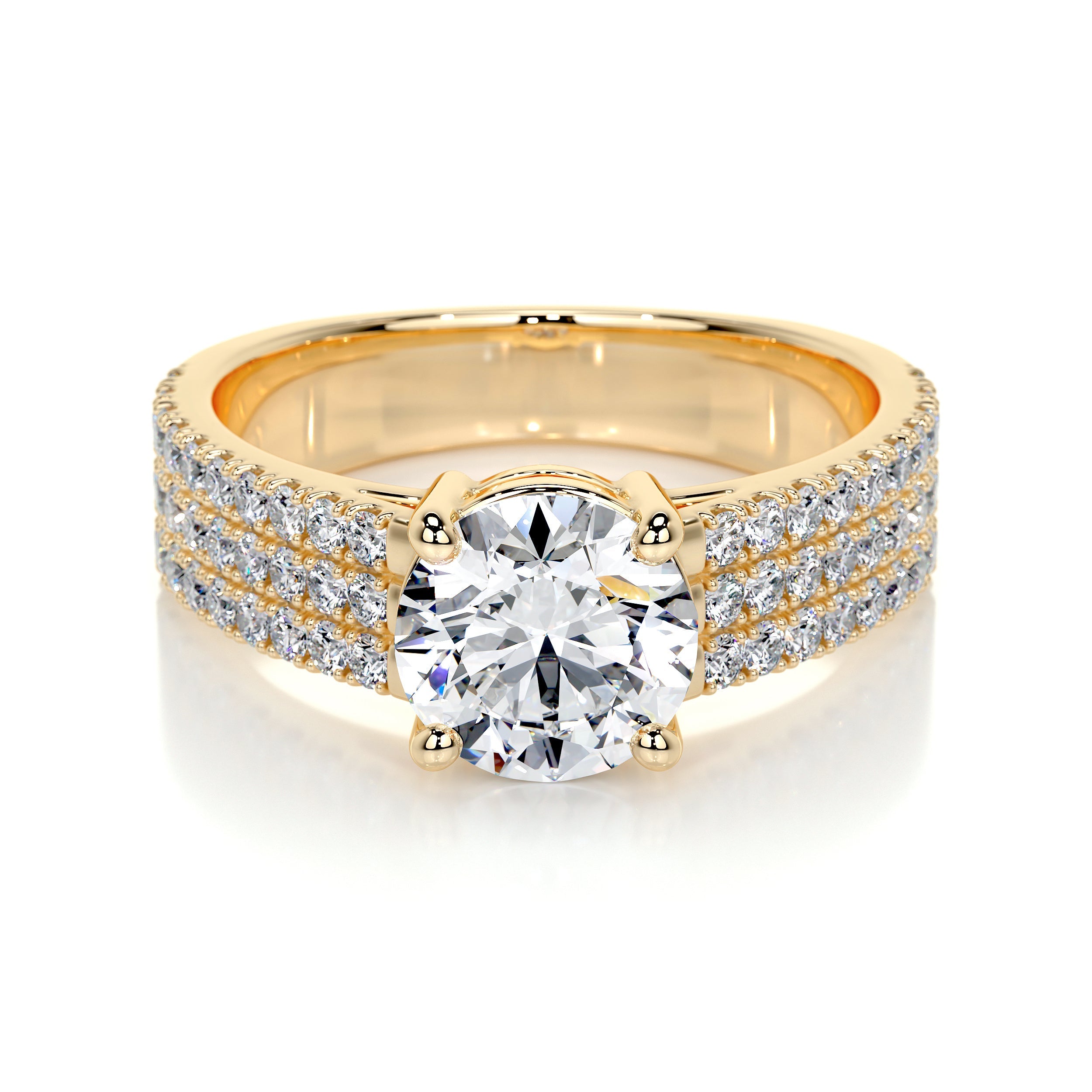 Jillian Lab Grown Diamond Ring   (2.1 Carat) -18K Yellow Gold