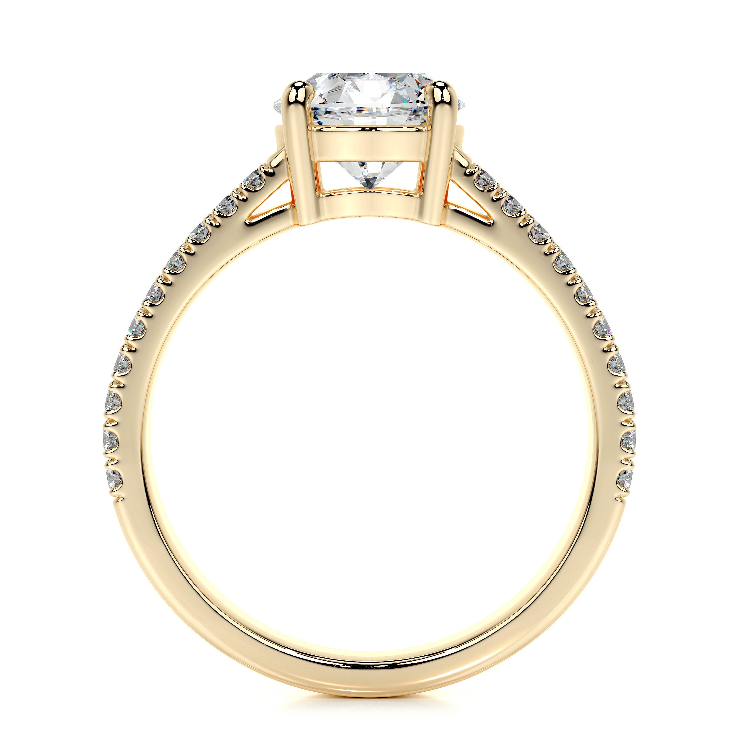 Jillian Lab Grown Diamond Ring   (2.1 Carat) -18K Yellow Gold