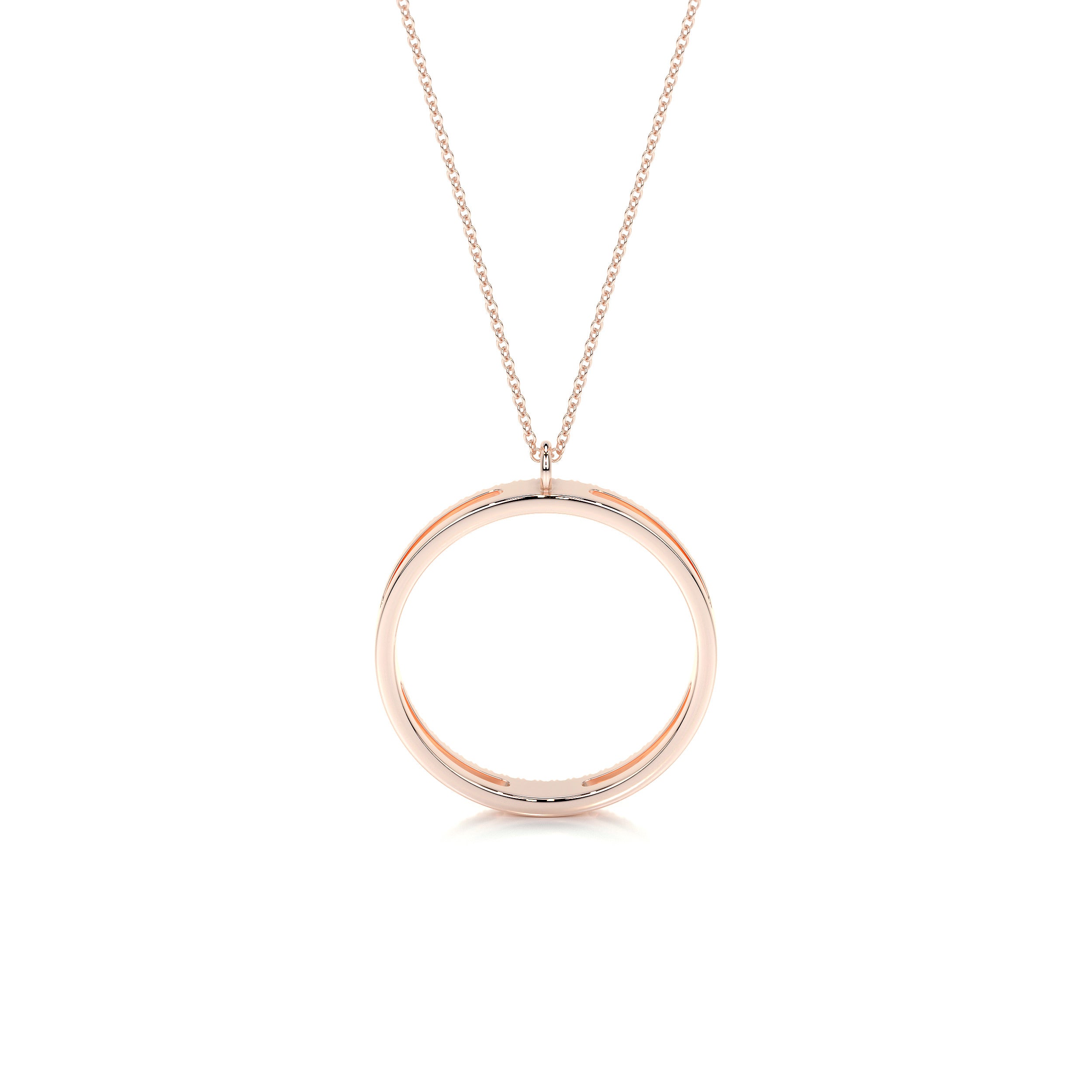 Cali Hoop Diamonds Pendant (0.3 Carat) -14K Rose Gold