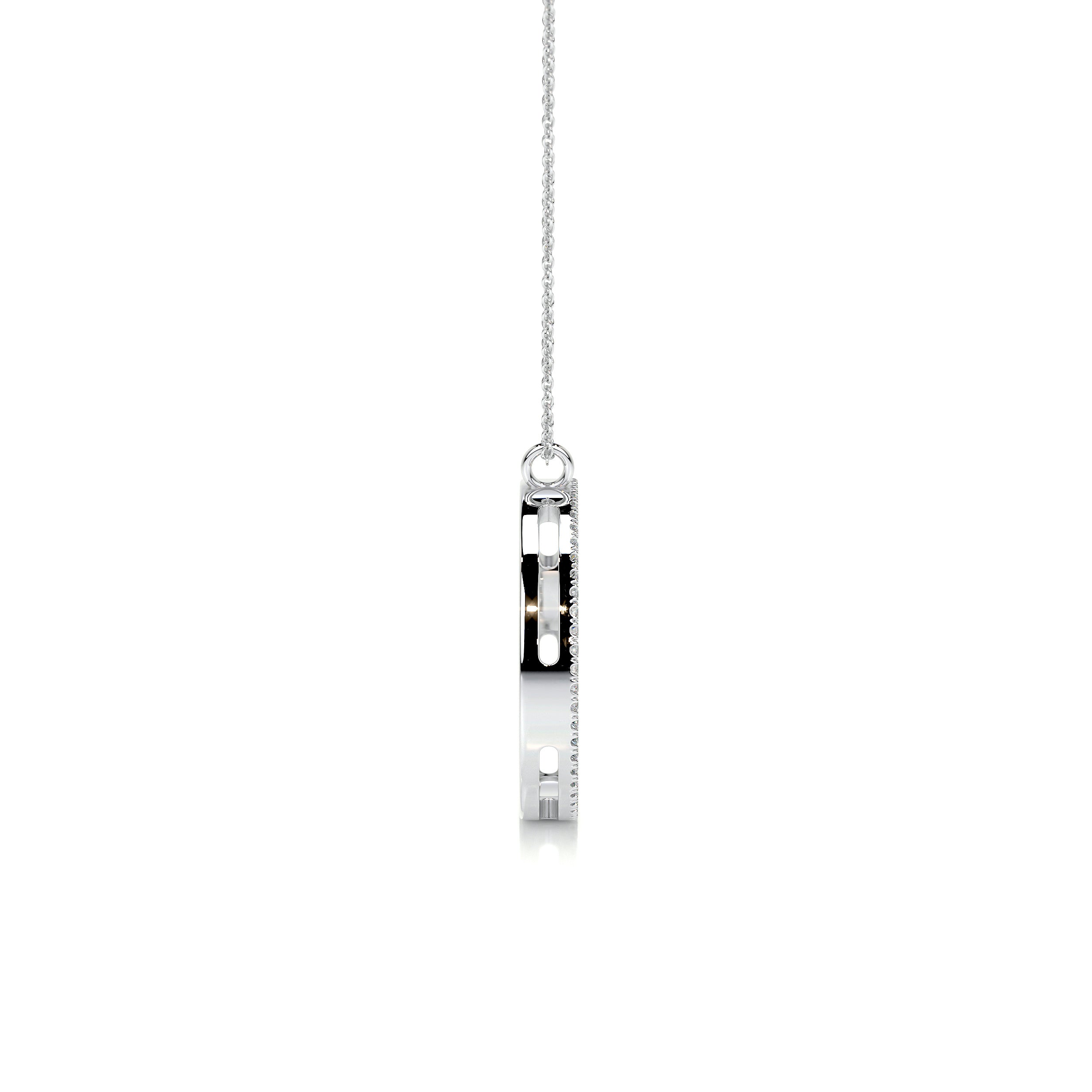 Cali Hoop Lab Grown Diamond Pendant (0.3 Carat) -14K White Gold