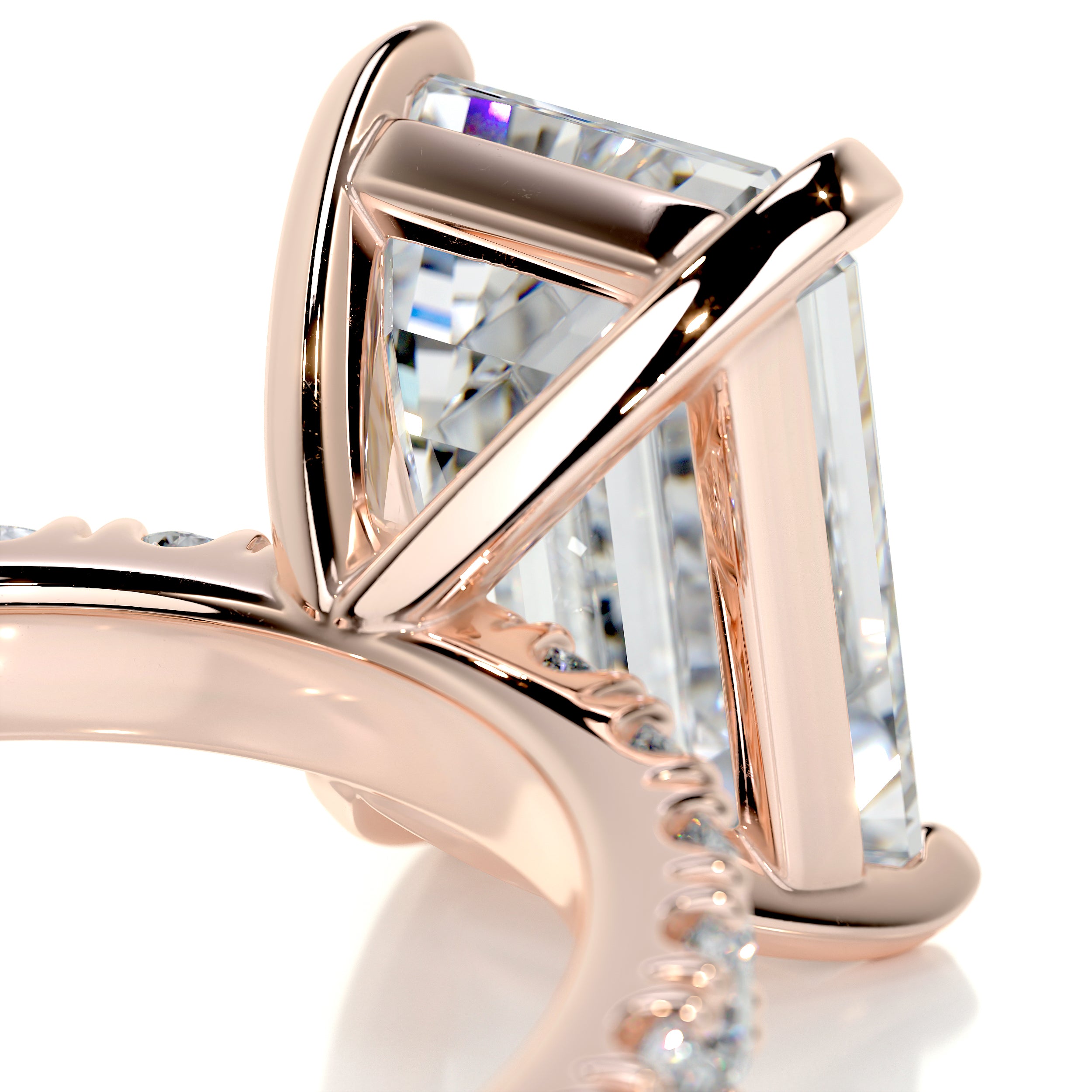 Royal Diamond Engagement Ring -14K Rose Gold