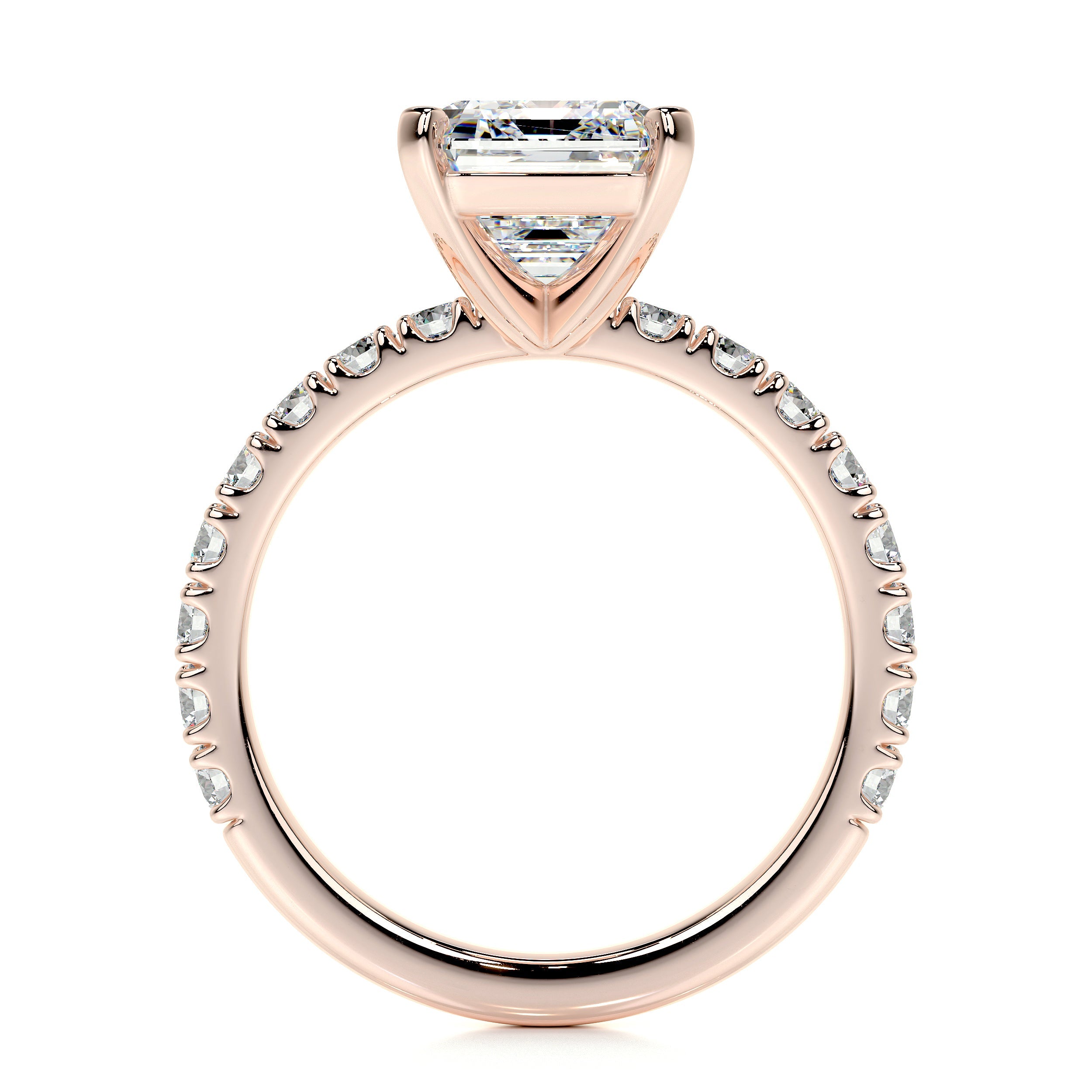 Royal Lab Grown Diamond Ring   (3.5 Carat) -14K Rose Gold