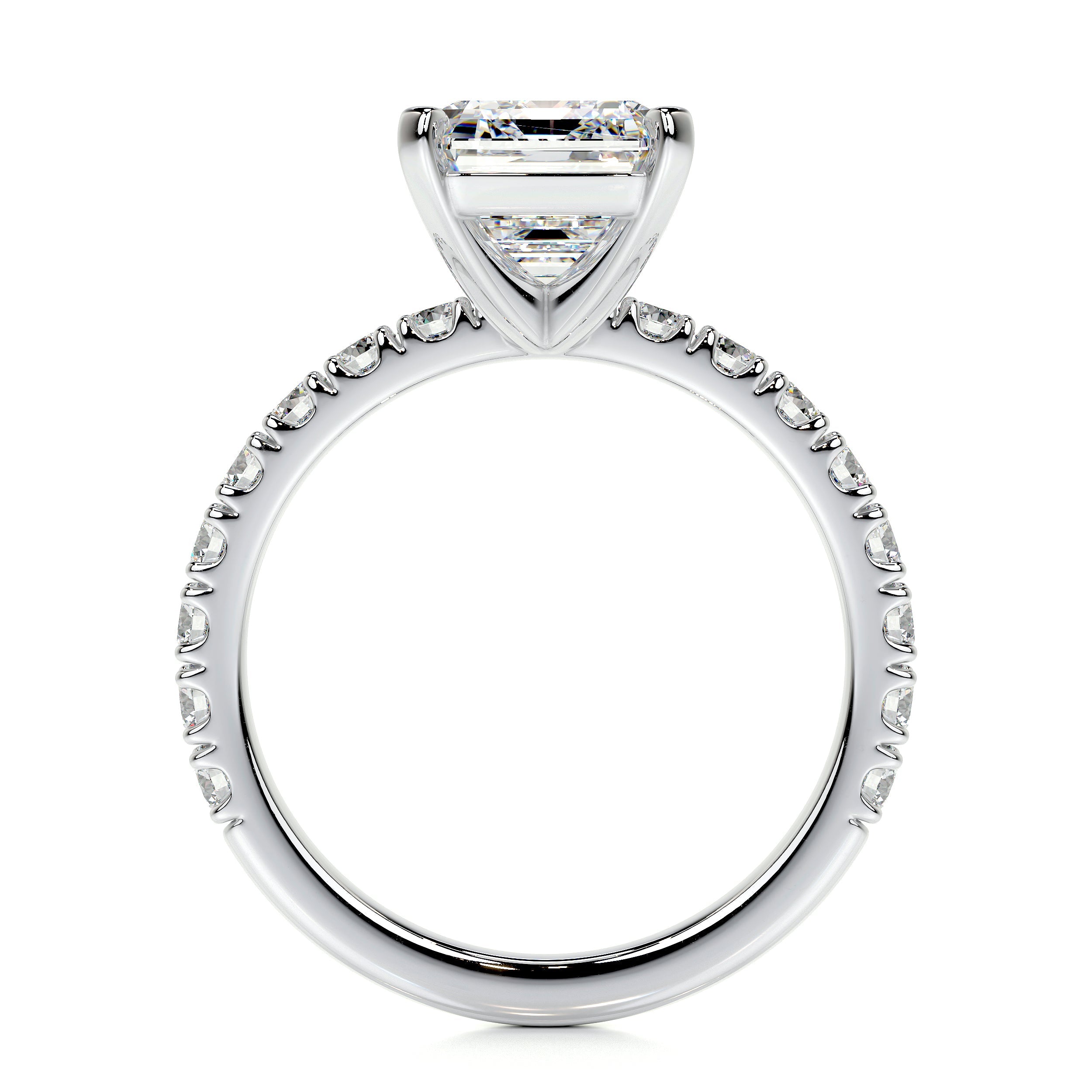 Royal Lab Grown Diamond Ring   (3.5 Carat) -18K White Gold