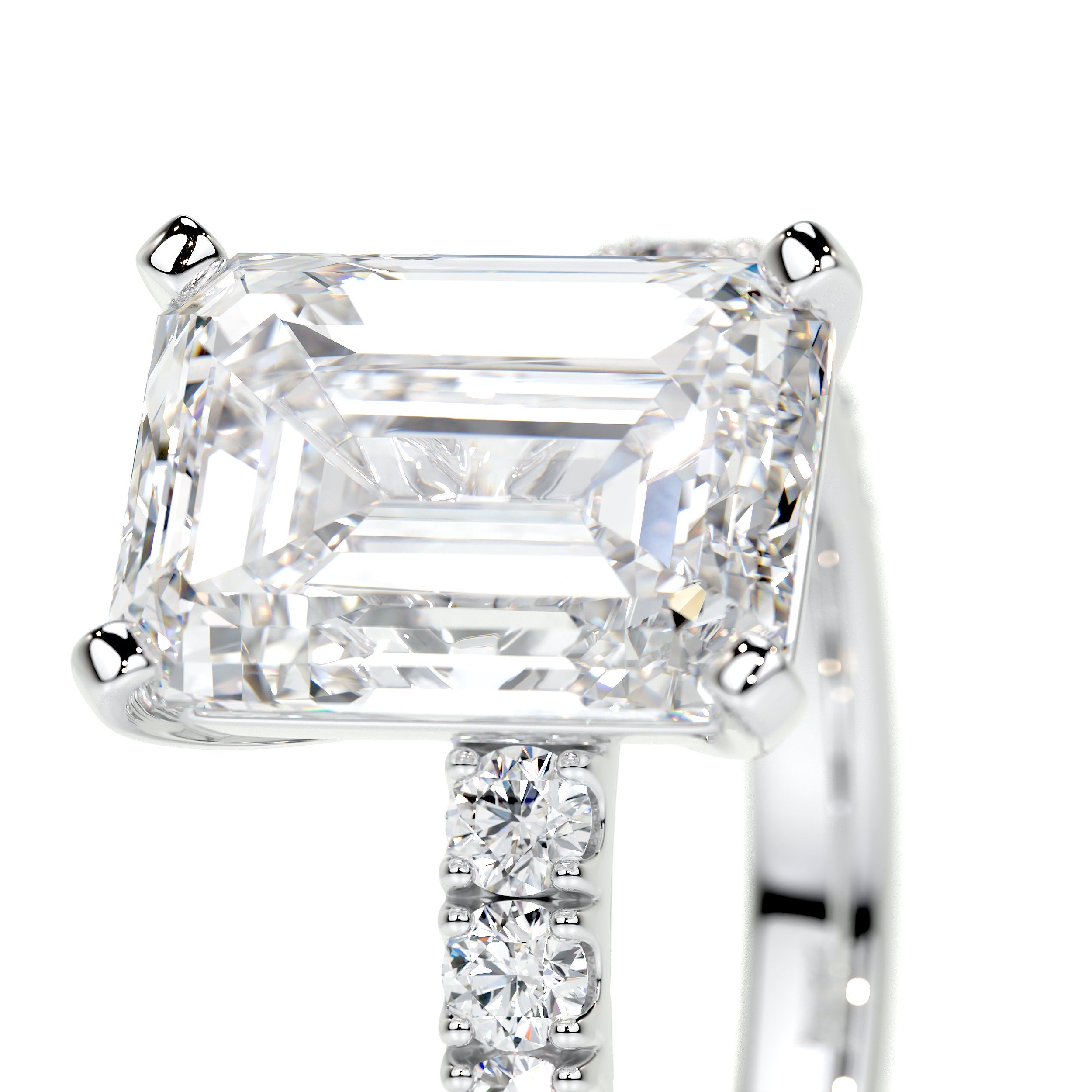 Royal Lab Grown Diamond Ring (3.5 Carat) -18K White Gold