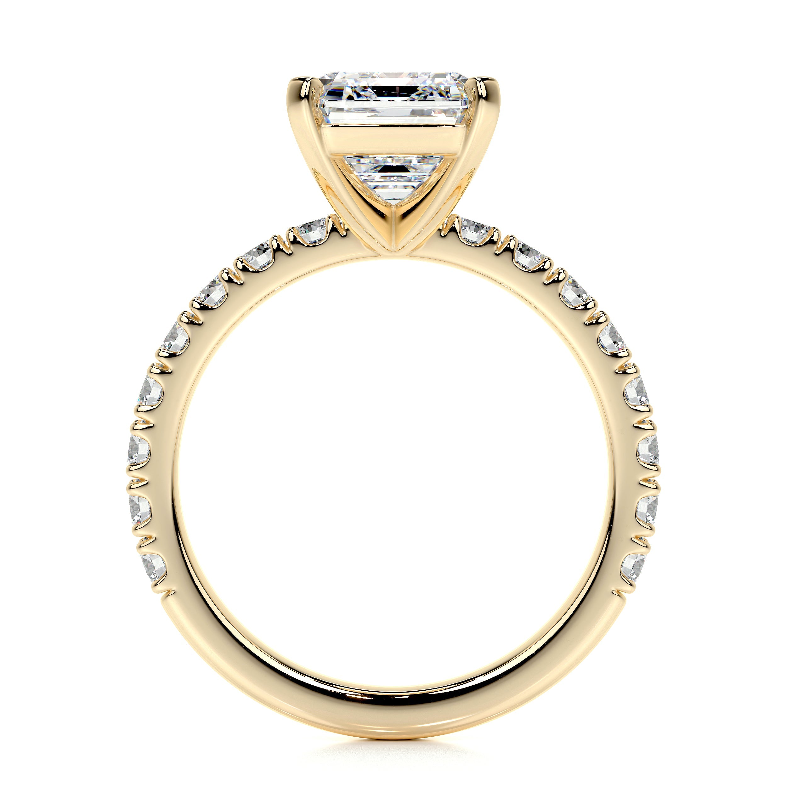 Royal Lab Grown Diamond Ring   (3.5 Carat) -18K Yellow Gold