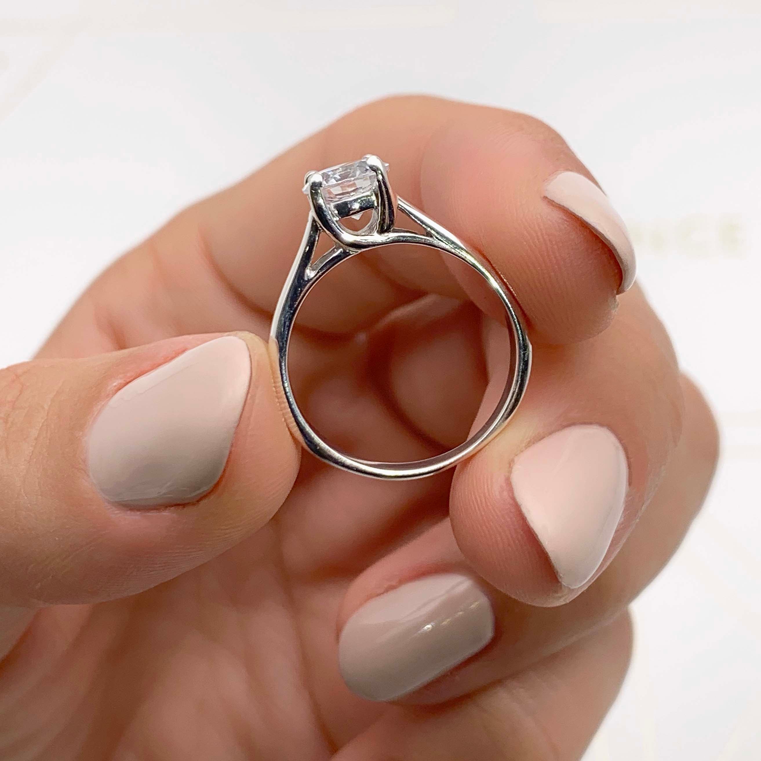 Nola Diamond Engagement Ring -14K White Gold