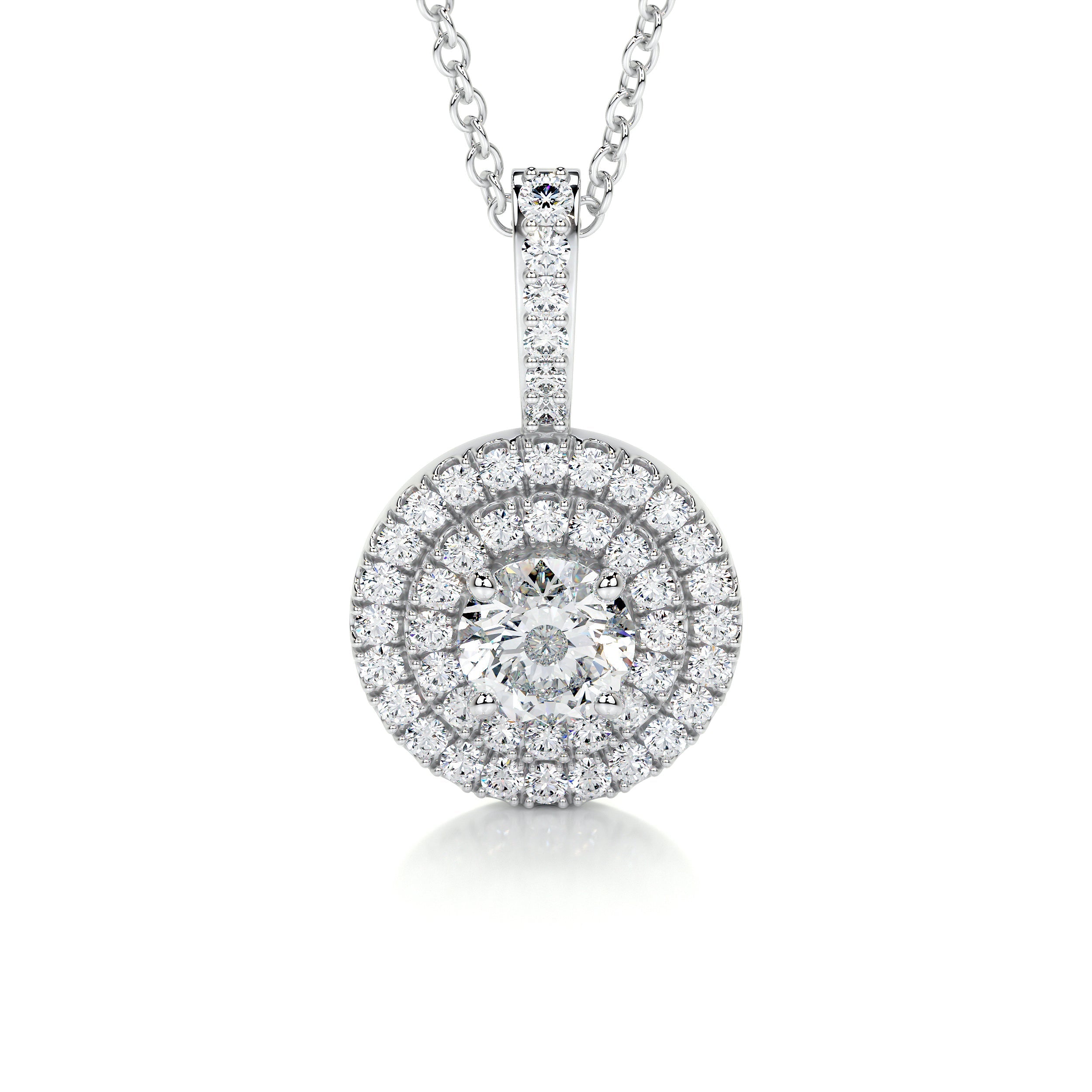 Averi Lab Grown Diamond Pendant -18K White Gold