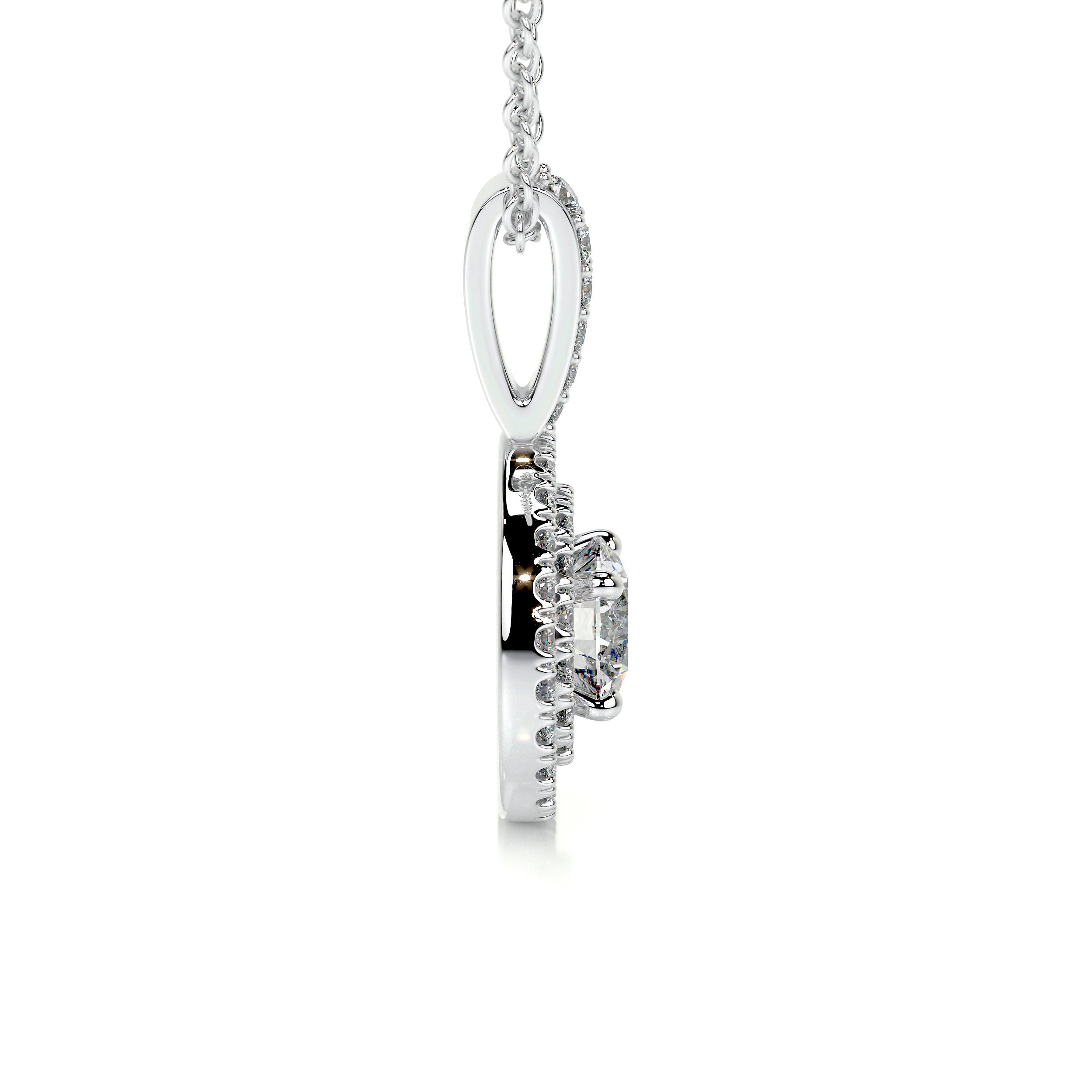 Averi Lab Grown Diamond Pendant -14K White Gold