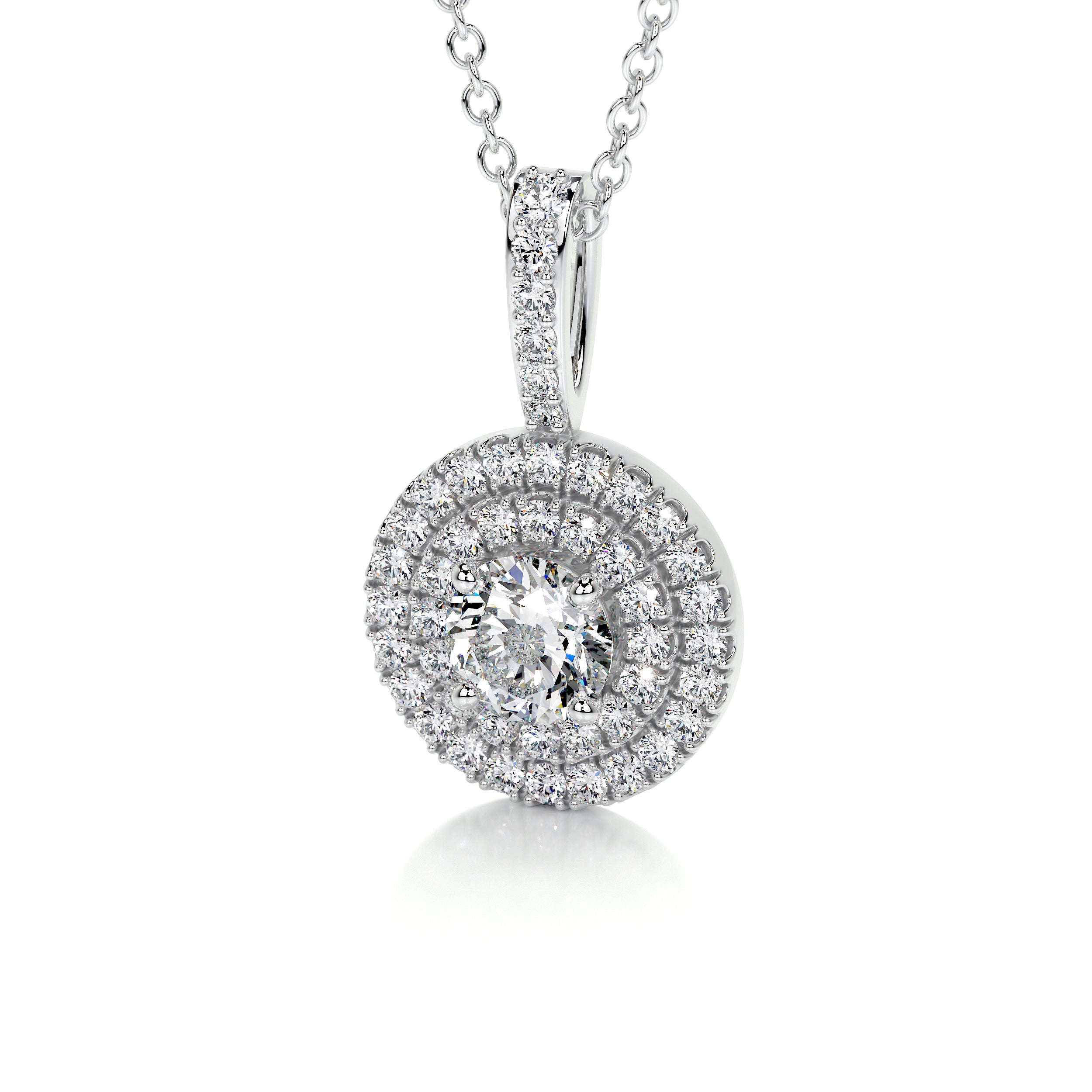 Averi Lab Grown Diamond Pendant -18K White Gold