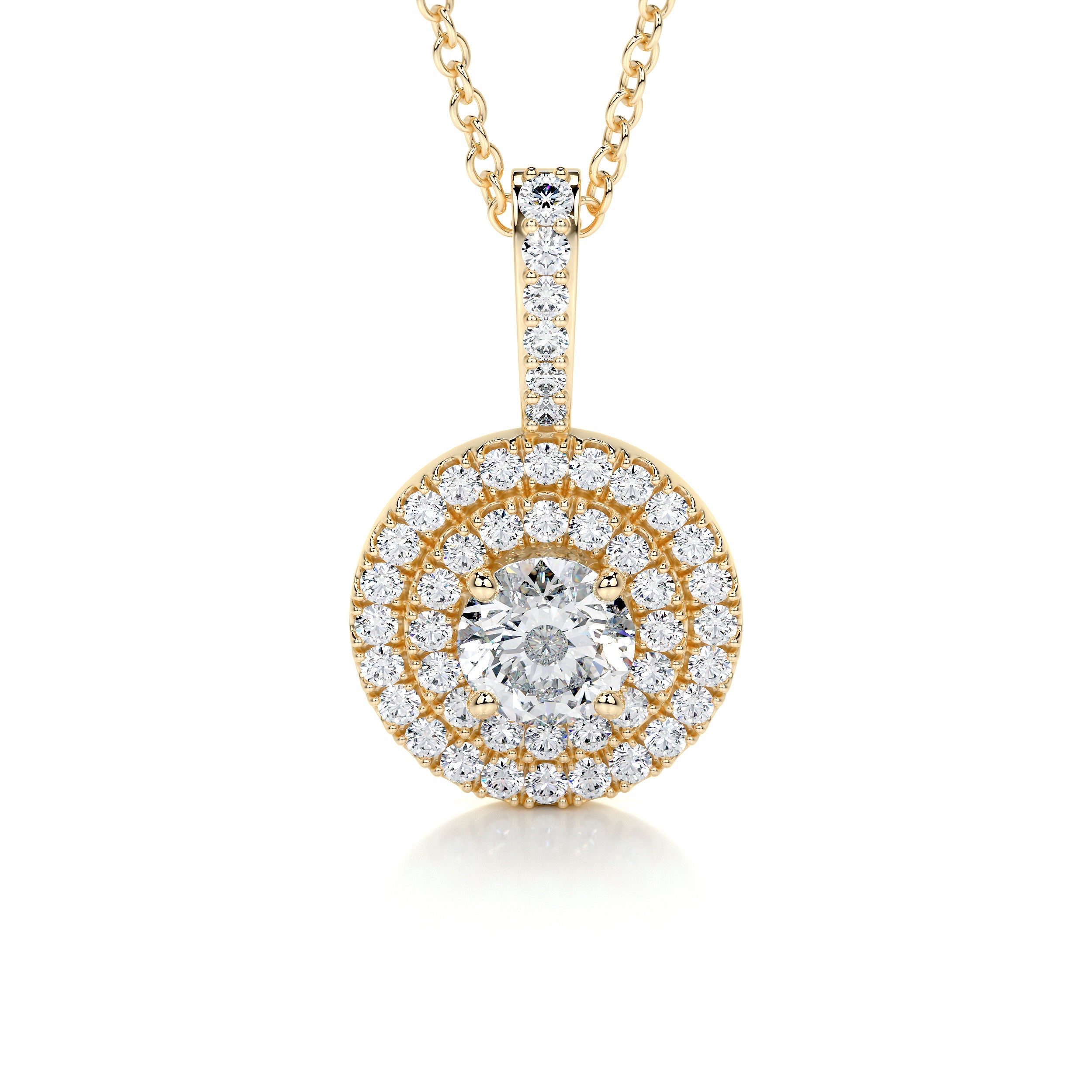 Averi Lab Grown Diamond Pendant -18K Yellow Gold