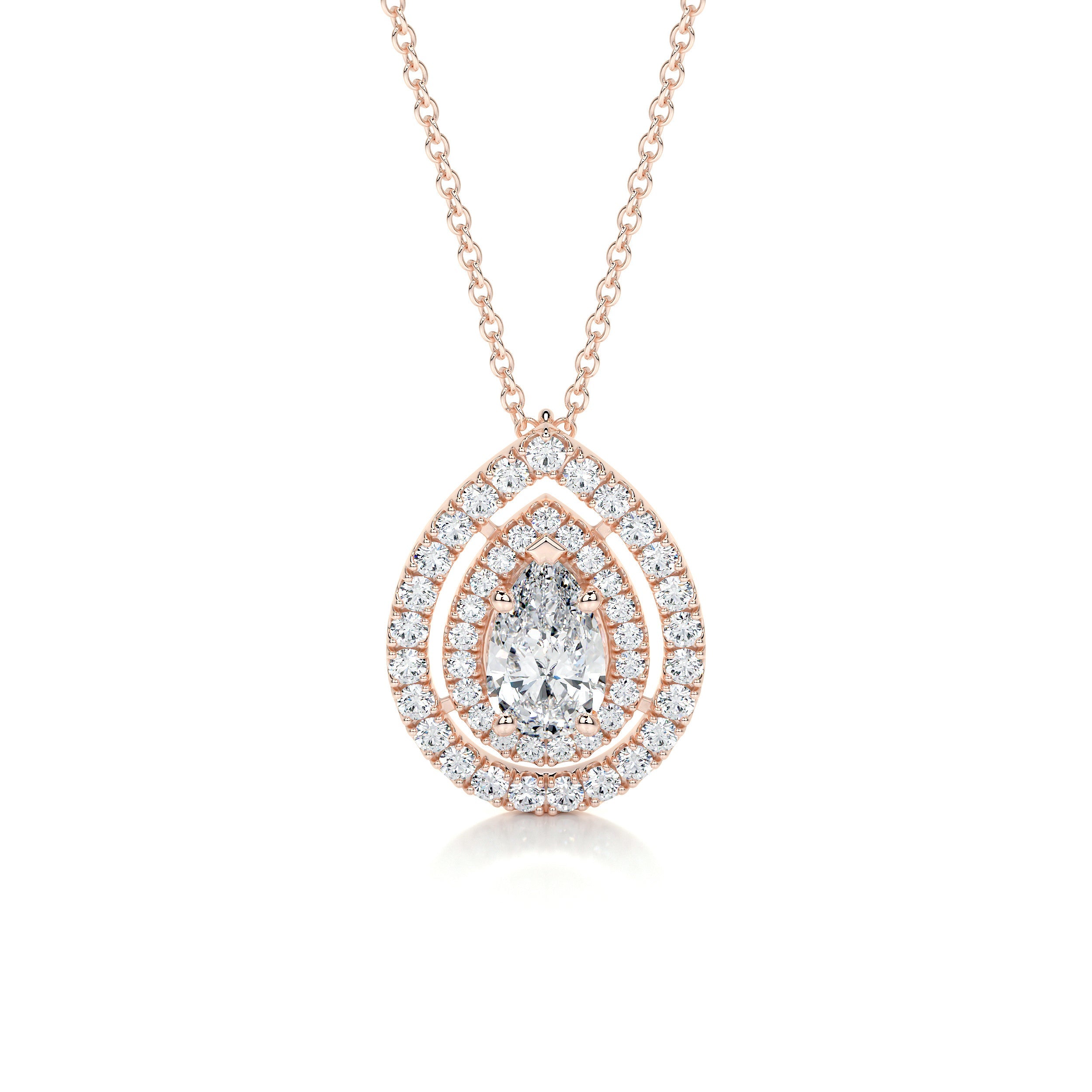 Averi Lab Grown Diamond Pendant -14K Rose Gold