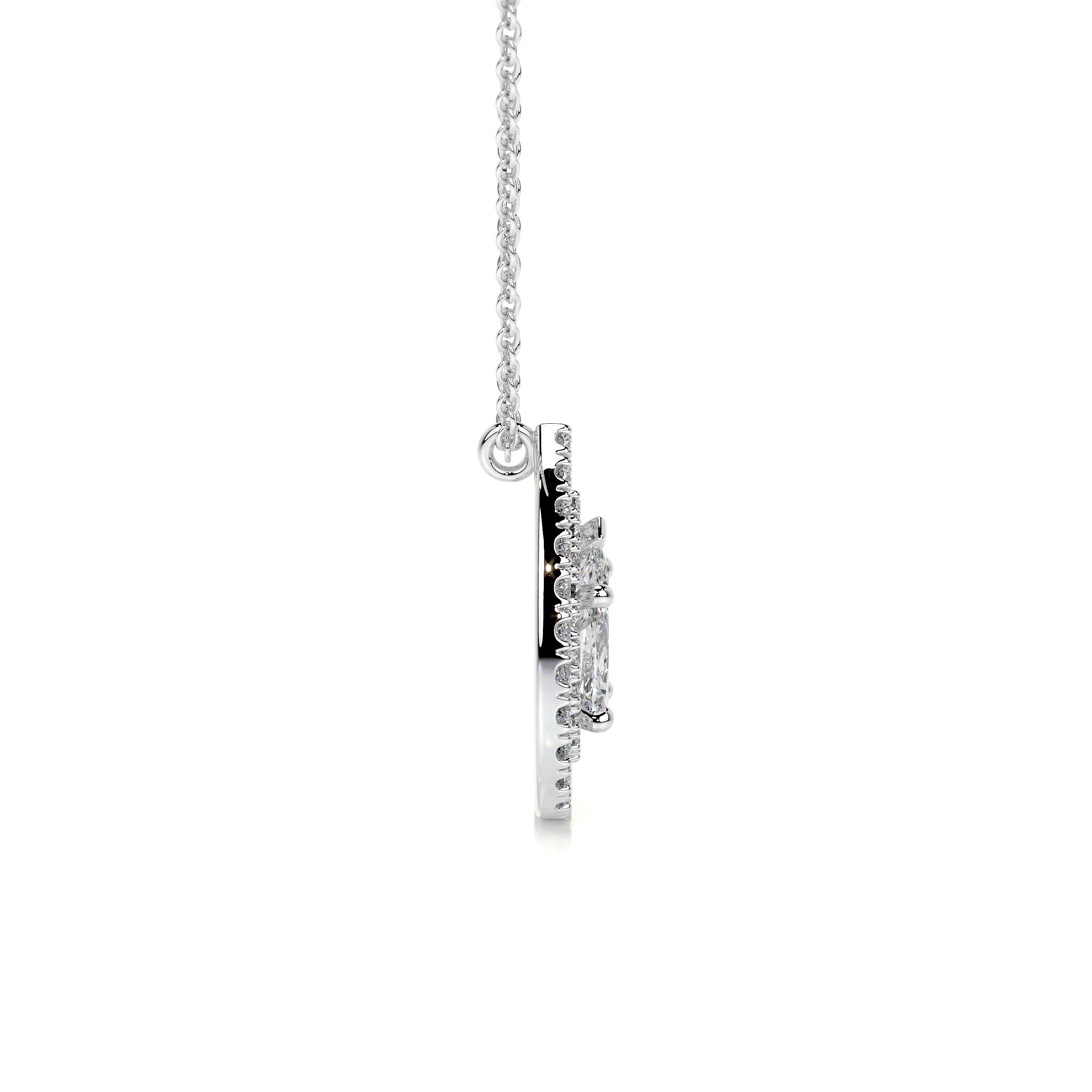 Averi Lab Grown Diamond Pendant -14K White Gold