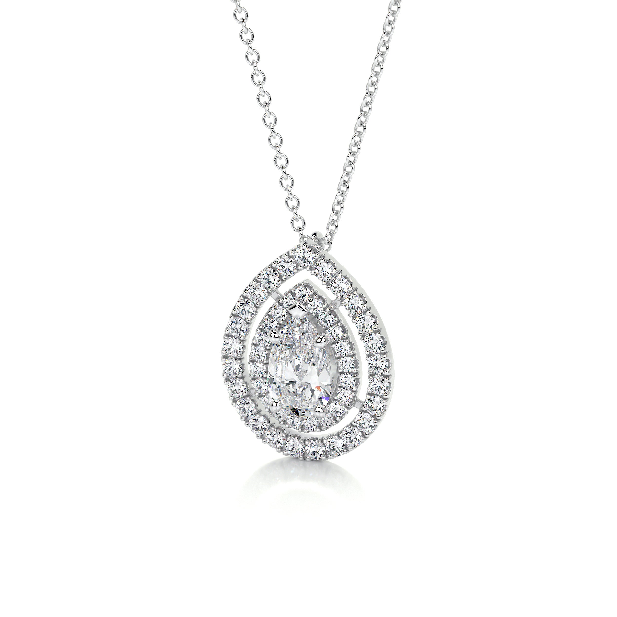 Averi Lab Grown Diamond Pendant -14K White Gold