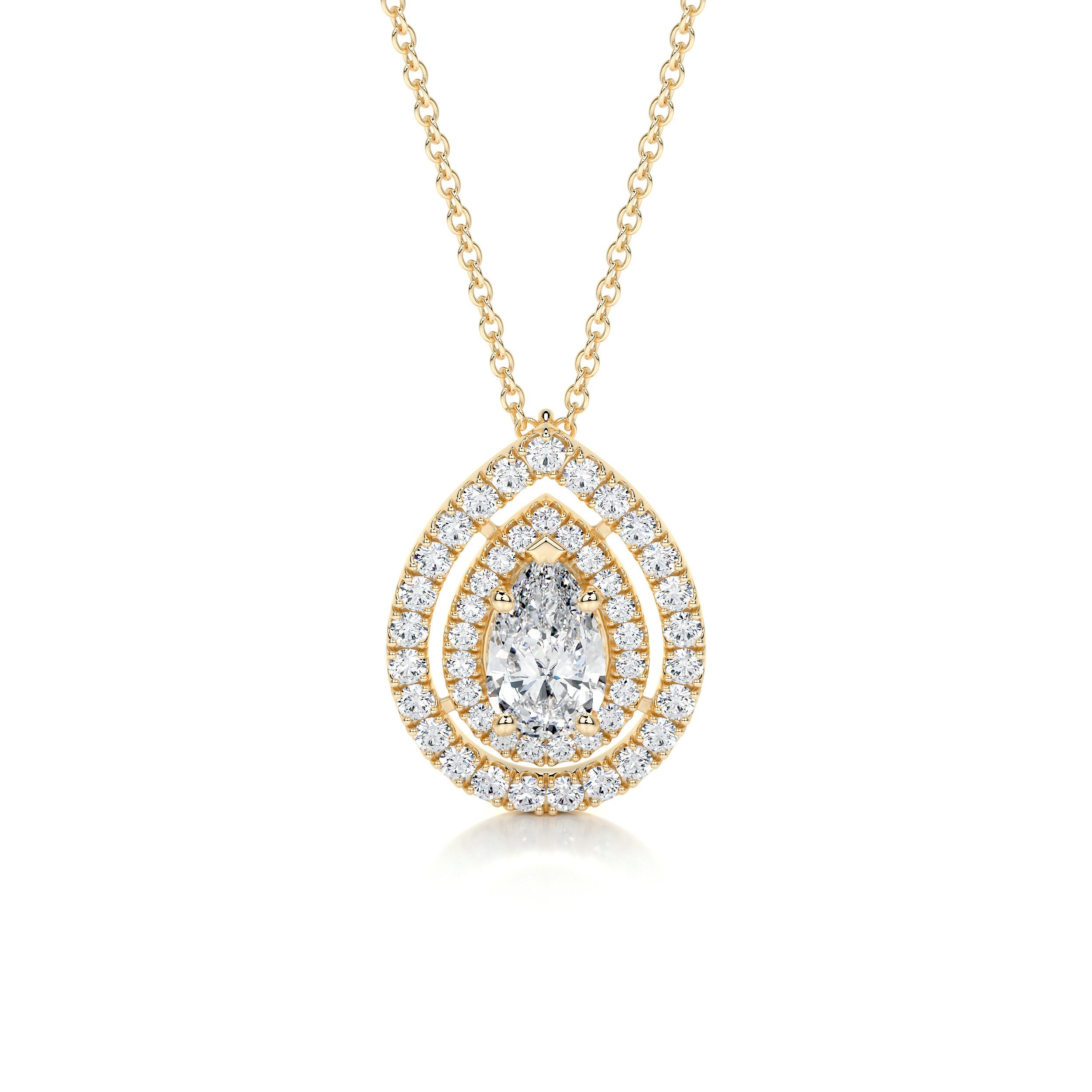 Averi Lab Grown Diamond Pendant -18K Yellow Gold