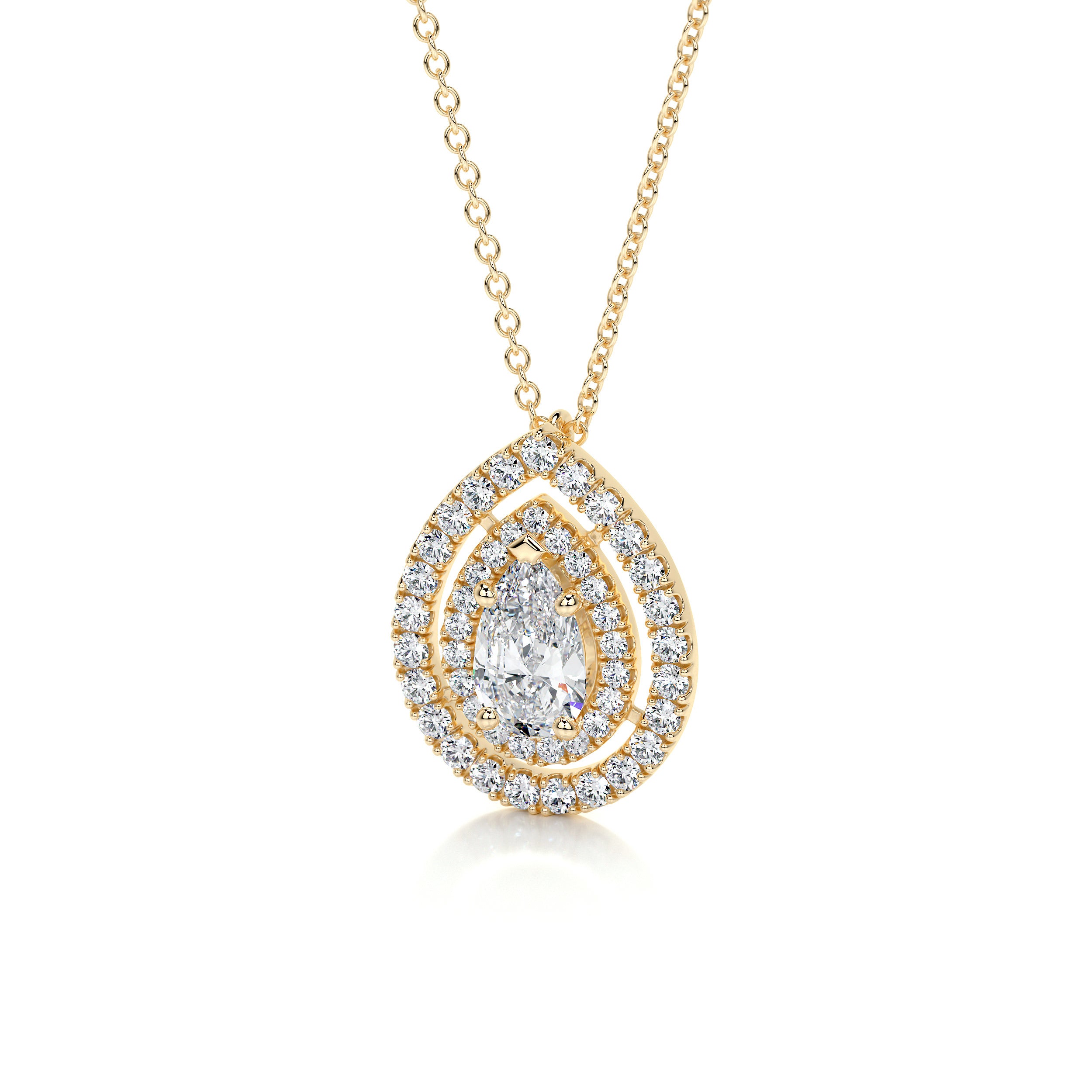Averi Lab Grown Diamond Pendant -18K Yellow Gold