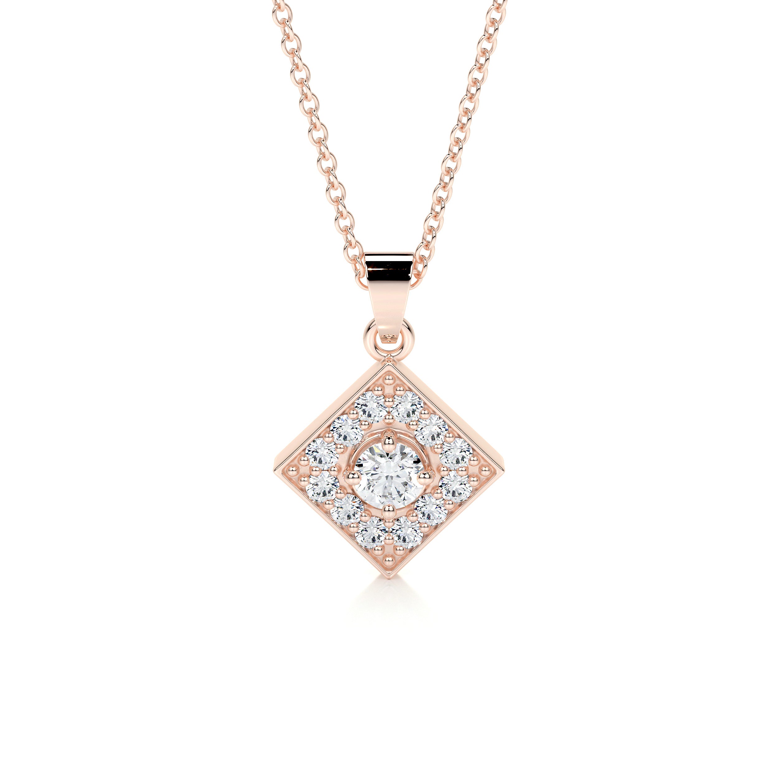 Maxine Diamond Pendant (0.4 Carat) -14K Rose Gold