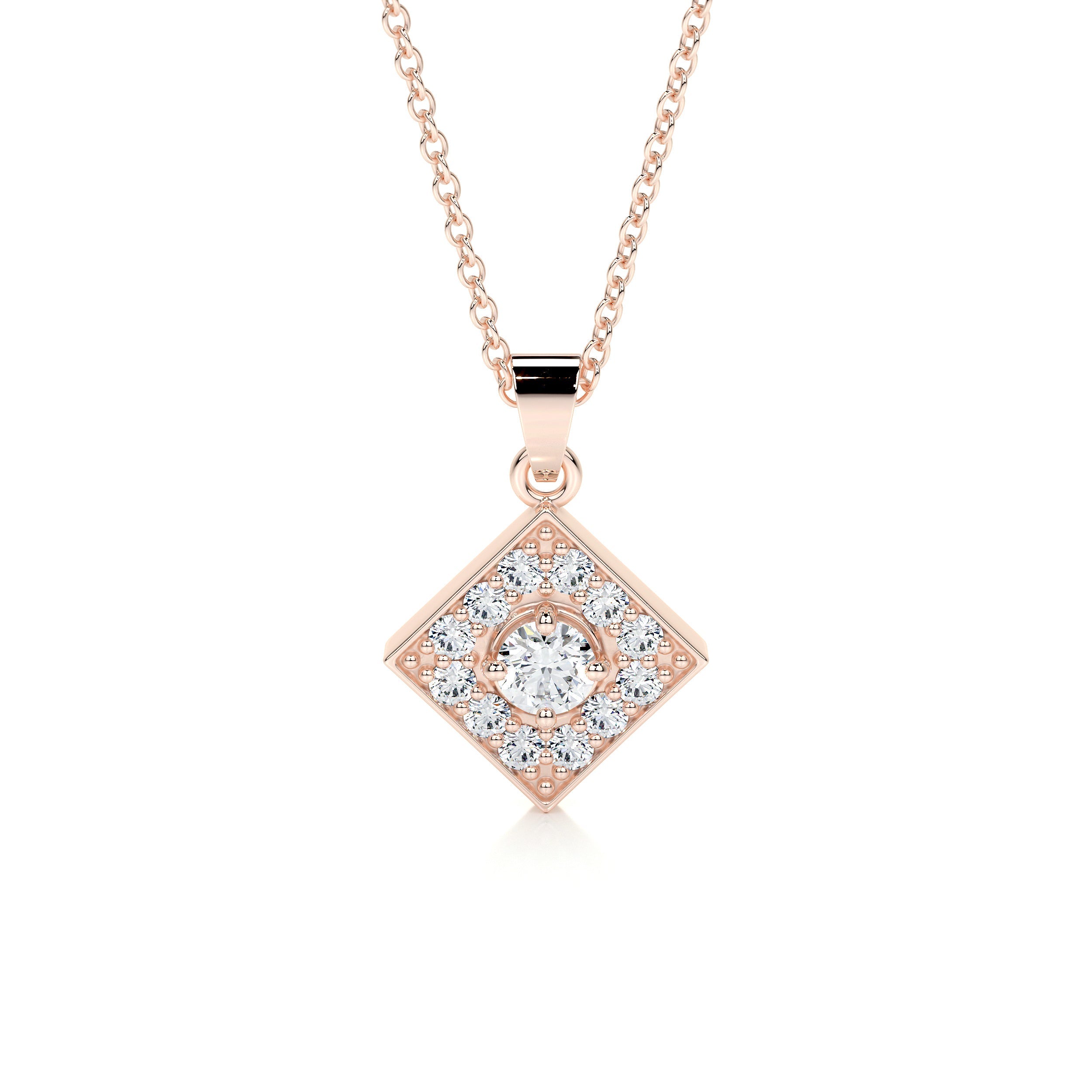 Maxine Lab Grown Diamond Pendant (0.4 Carat) -14K Rose Gold