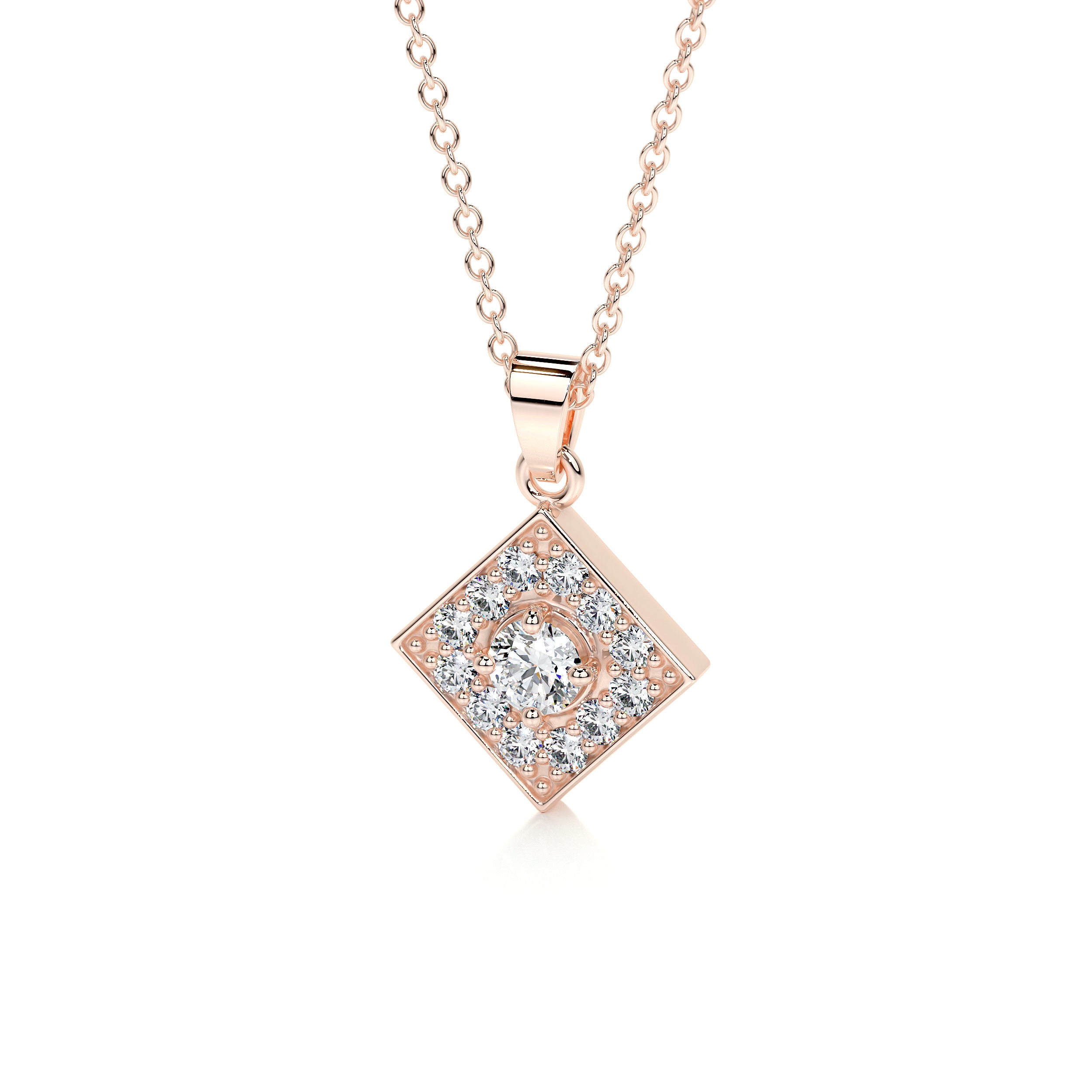 Maxine Lab Grown Diamond Pendant (0.4 Carat) -14K Rose Gold