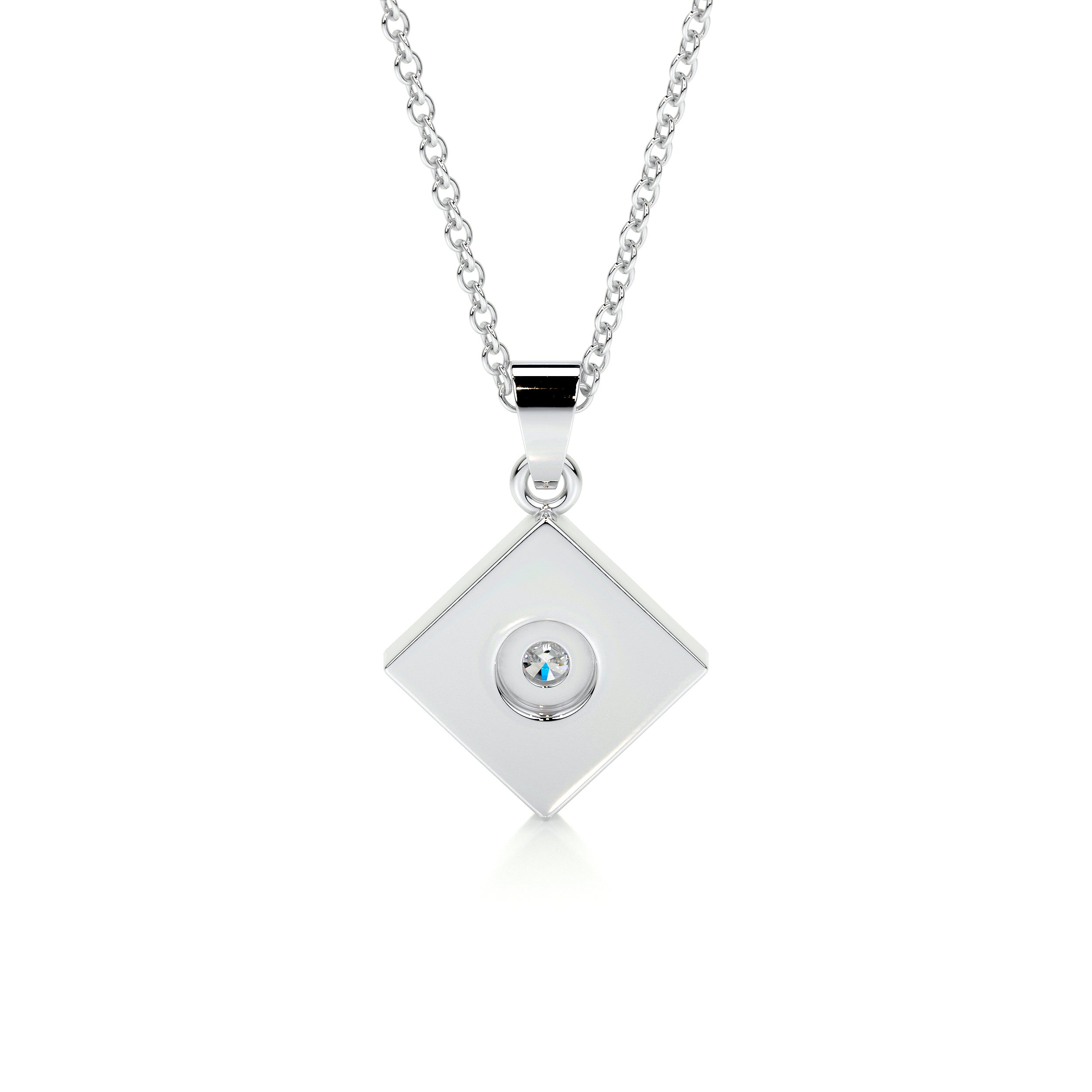 Maxine Diamond Pendant (0.4 Carat) -18K White Gold
