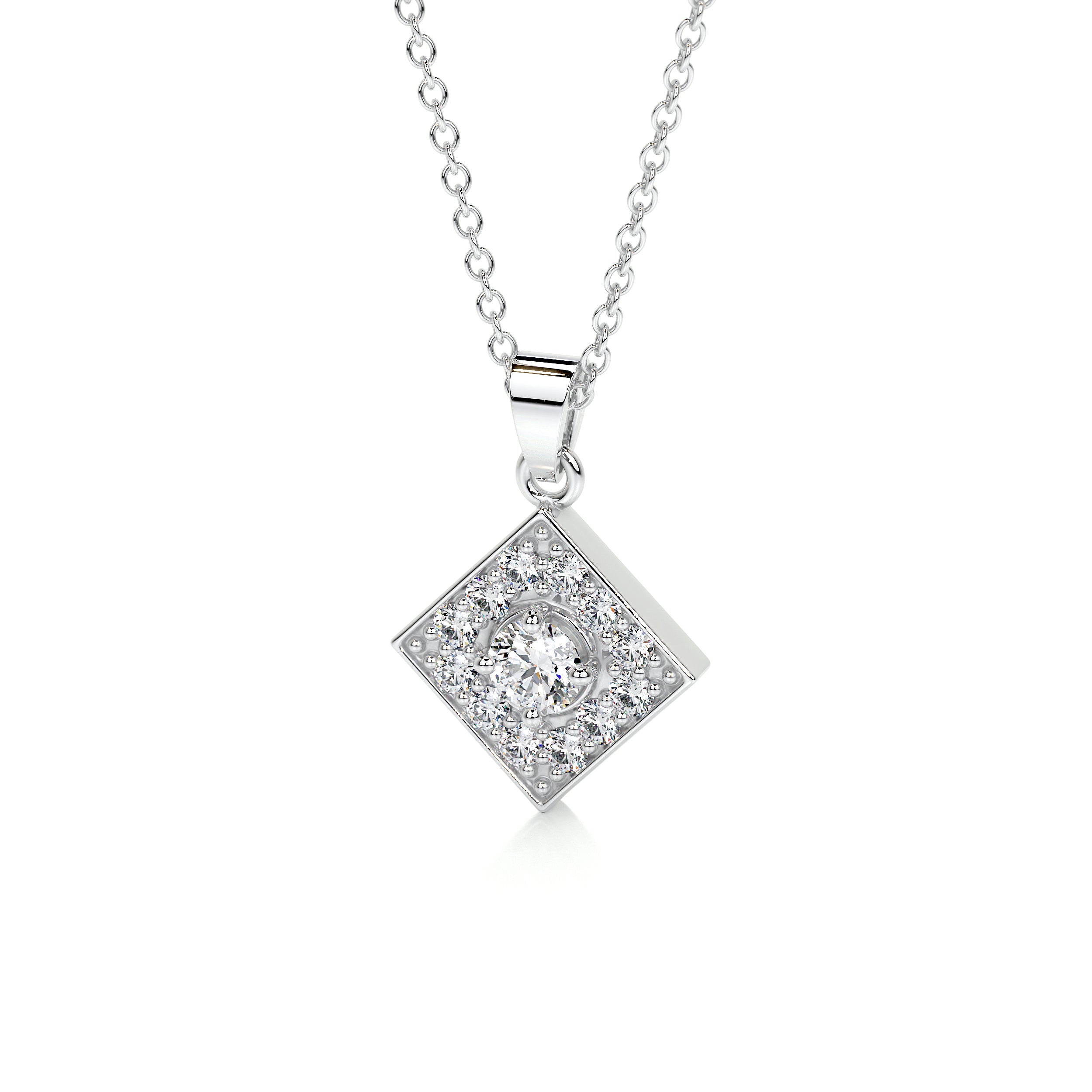 Maxine Lab Grown Diamond Pendant   (0.4 Carat) -14K White Gold