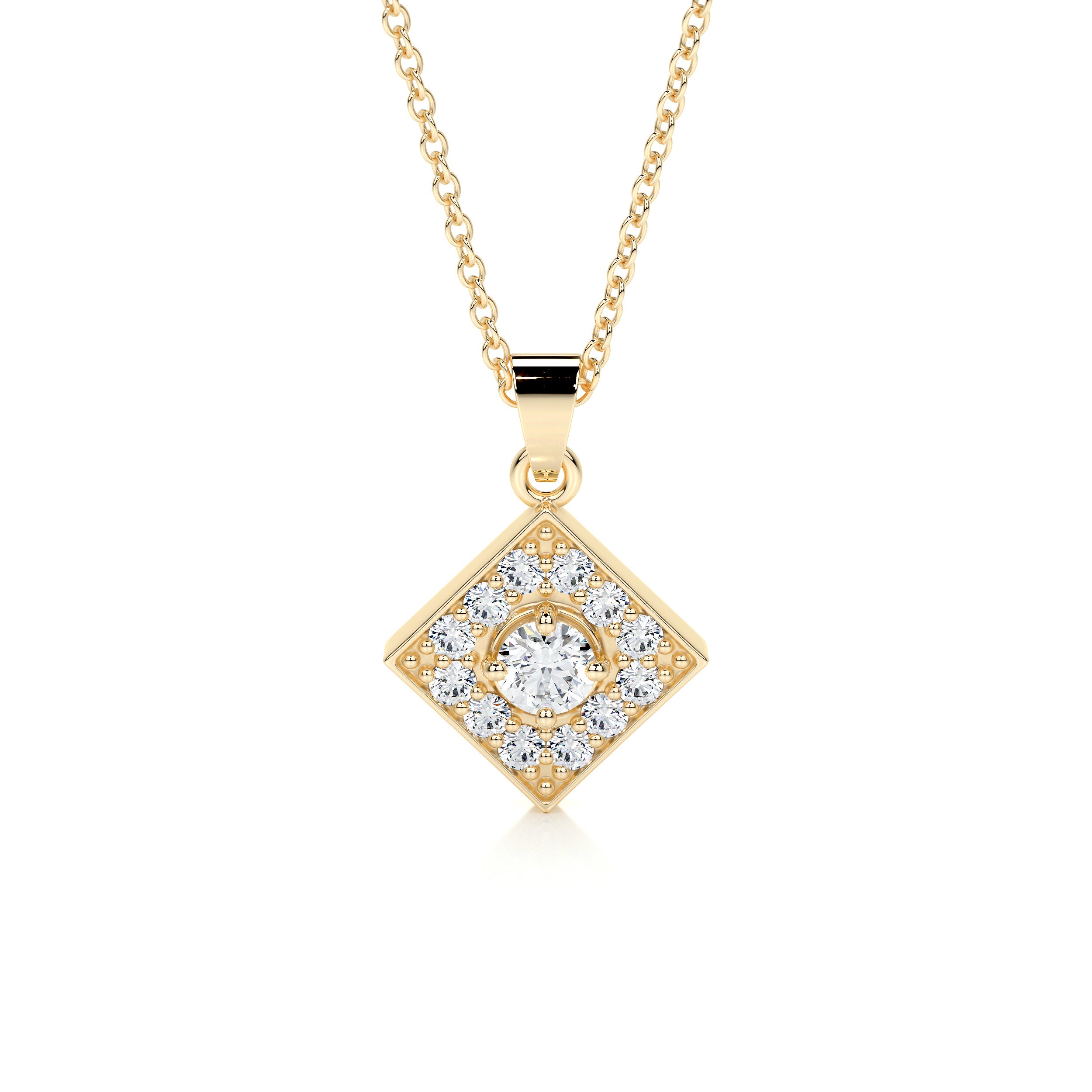 Maxine Diamond Pendant   (0.4 Carat) -18K Yellow Gold