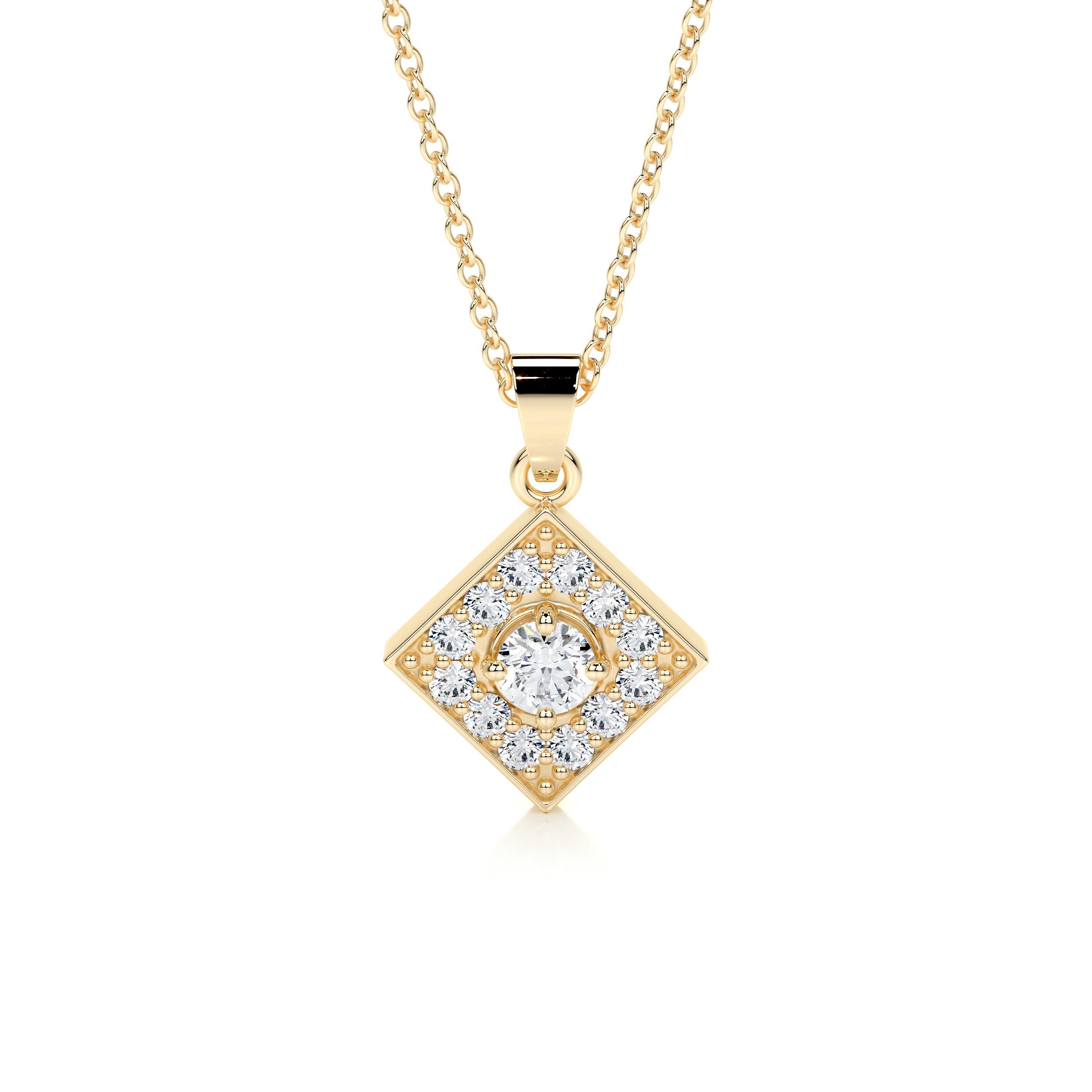 Maxine Lab Grown Diamond Pendant (0.4 Carat) -18K Yellow Gold